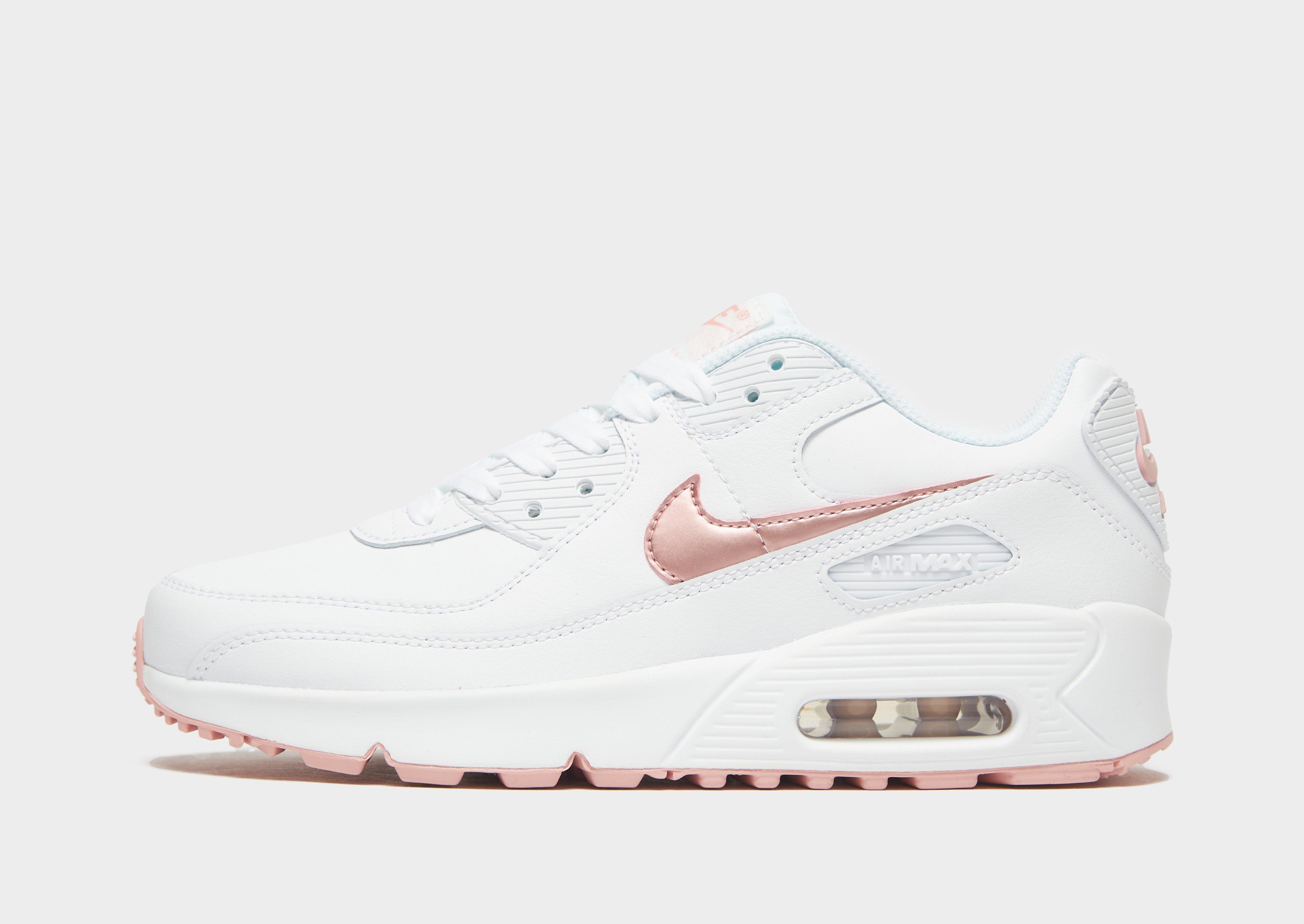 White Nike Air Max 90 Leather Junior - JD Sports Ireland