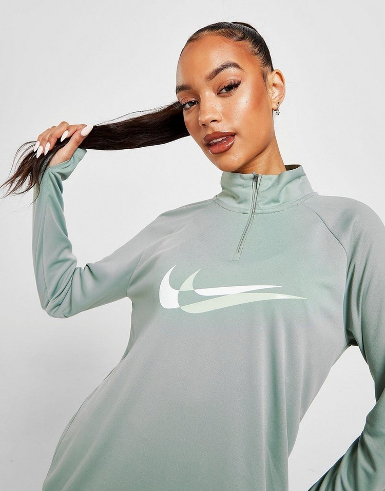 Green Nike Running Swoosh 1/4 Zip Top | JD Sports