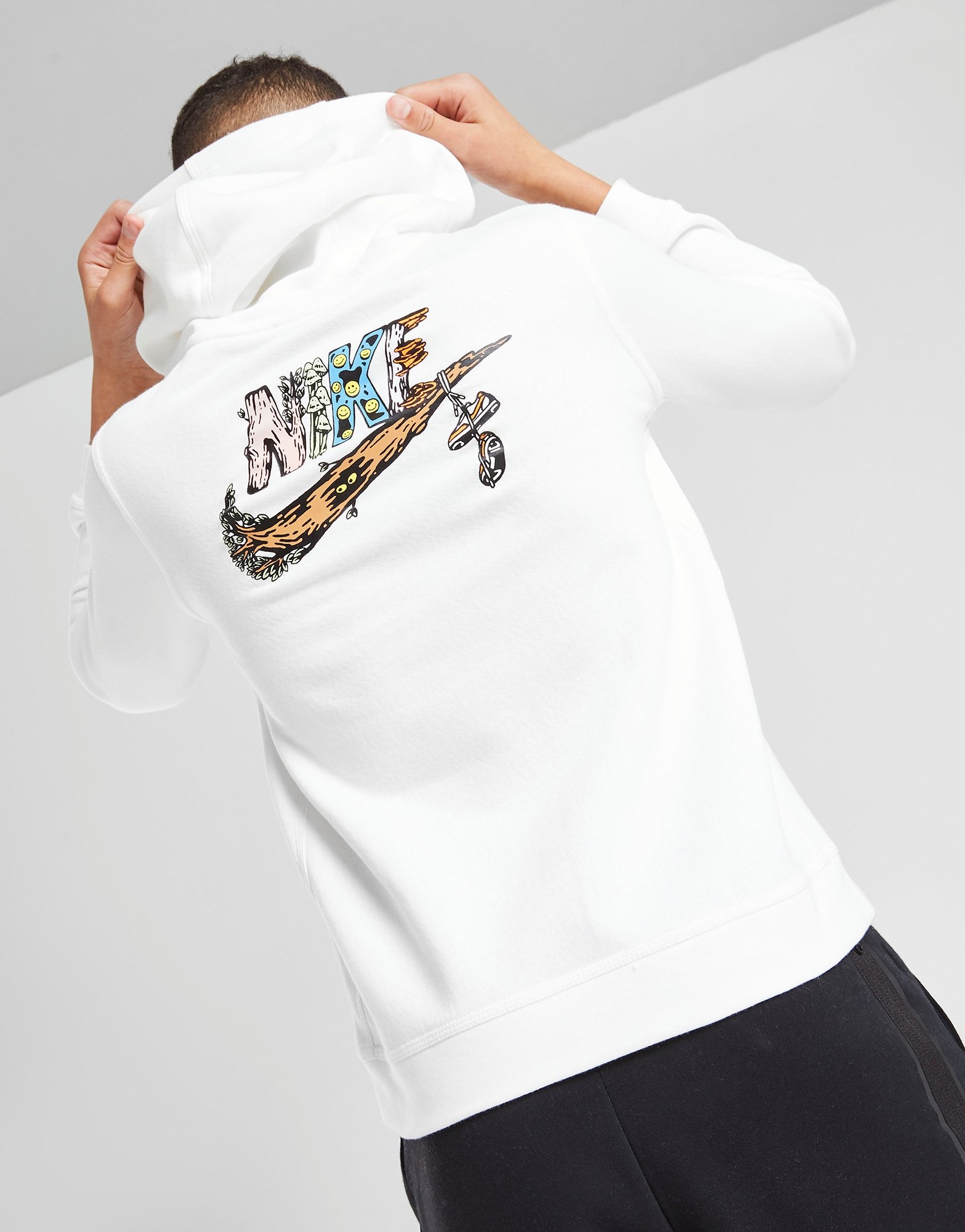 White Nike Sportswear Graphic Hoodie Junior Jd Sports
