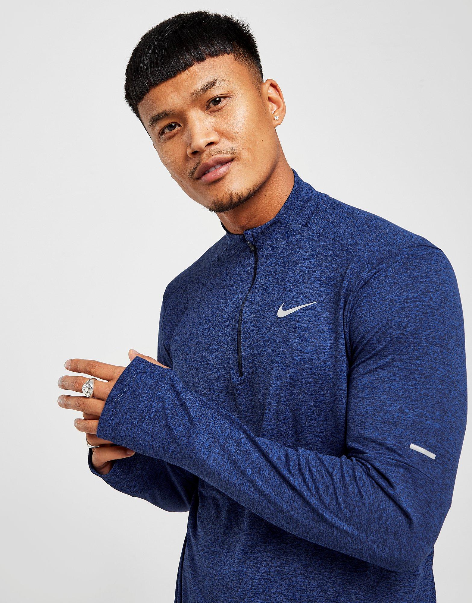 Nike Dri-fit Element 1/2-zip Running Top in Blue for Men