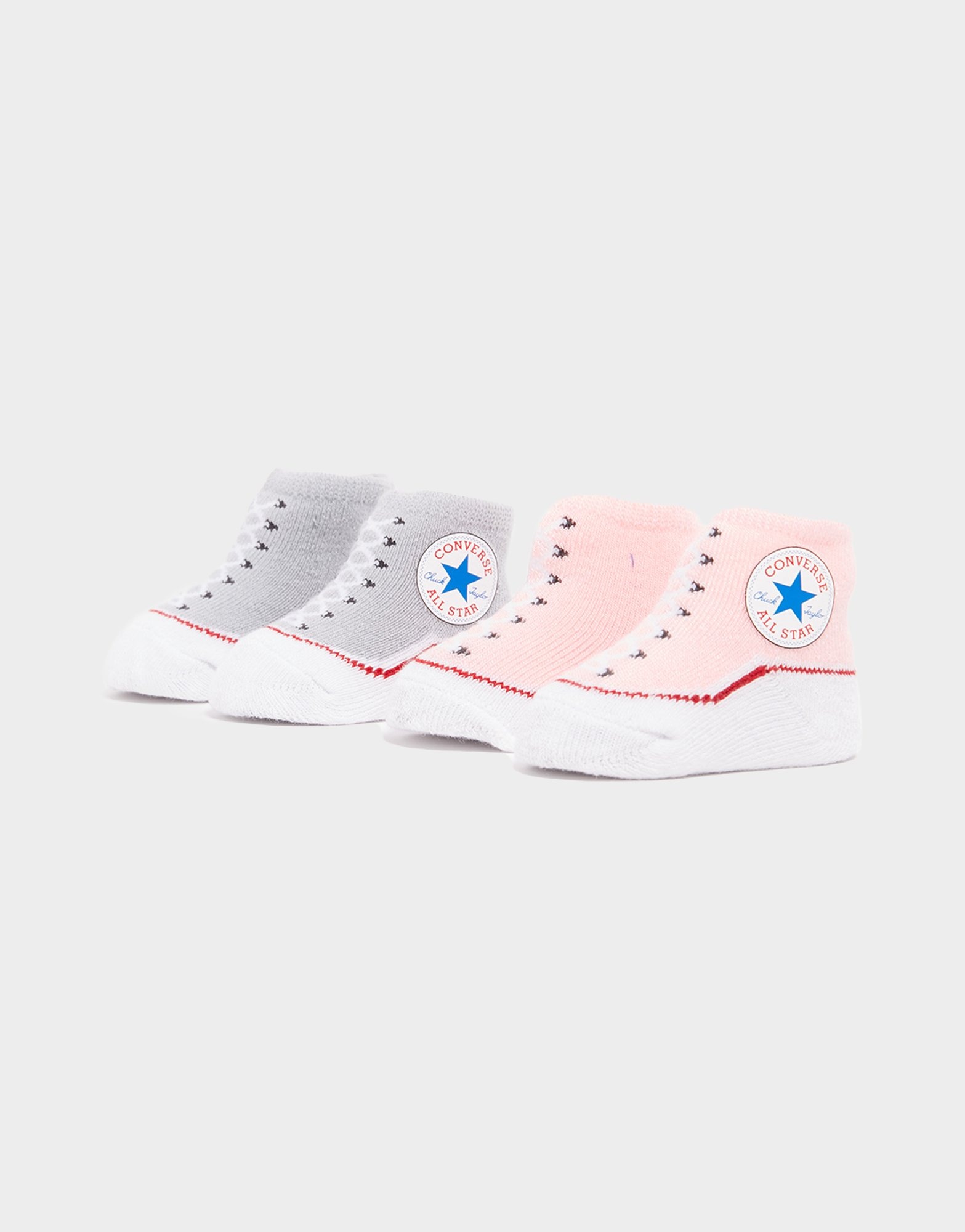 Converse 2 Paires de Chaussettes Chuck Bootie Bébé Rose- JD Sports France