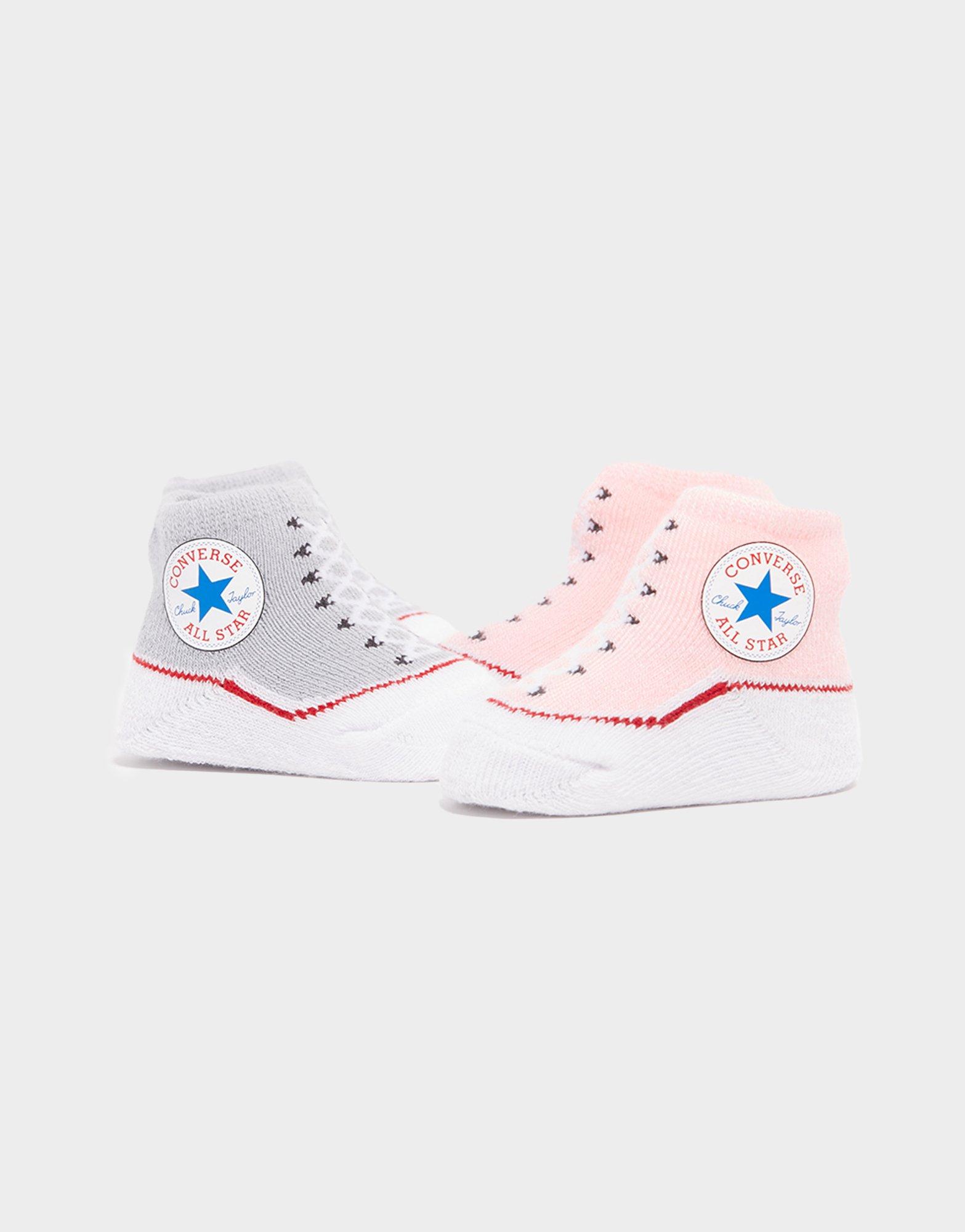 Converse 2 Paires de Chaussettes Chuck Bootie Bebe Rose JD Sports France