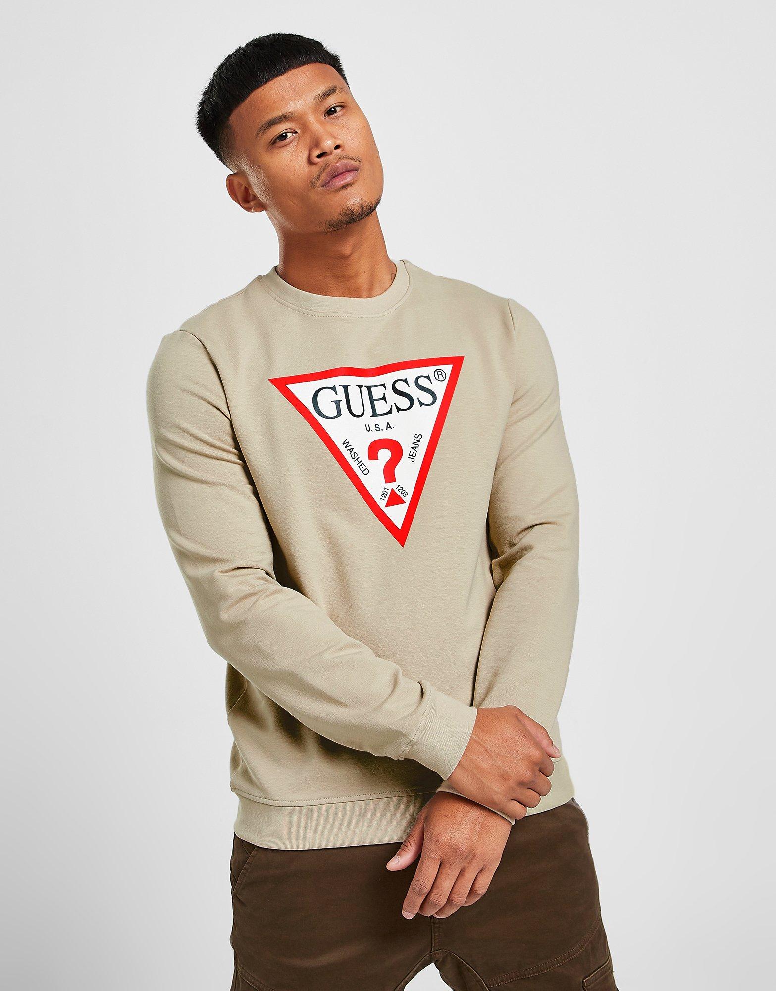 GUESS Triangle Logo Crew Sweatshirt