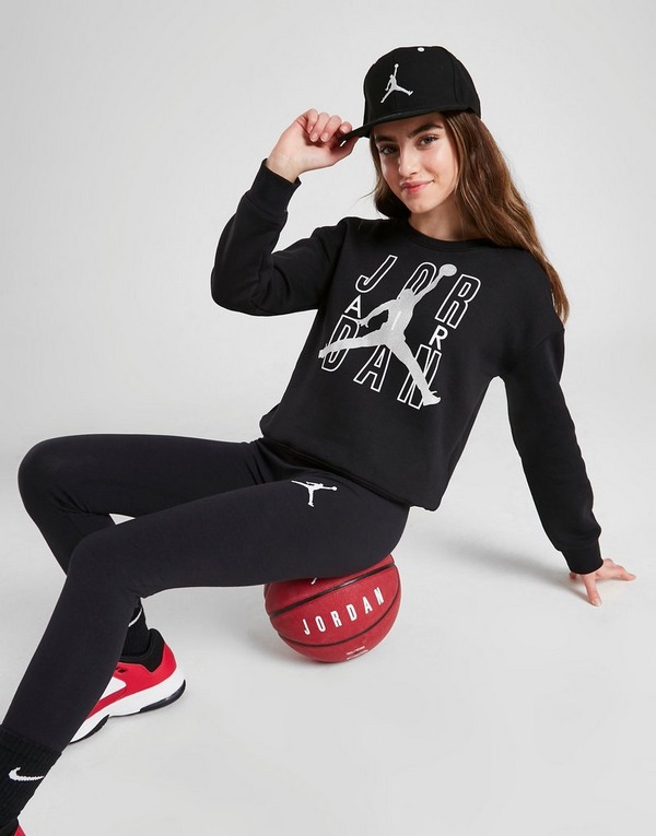 Jordan Girls' Jumpman Shine Crew Sweatshirt Junior