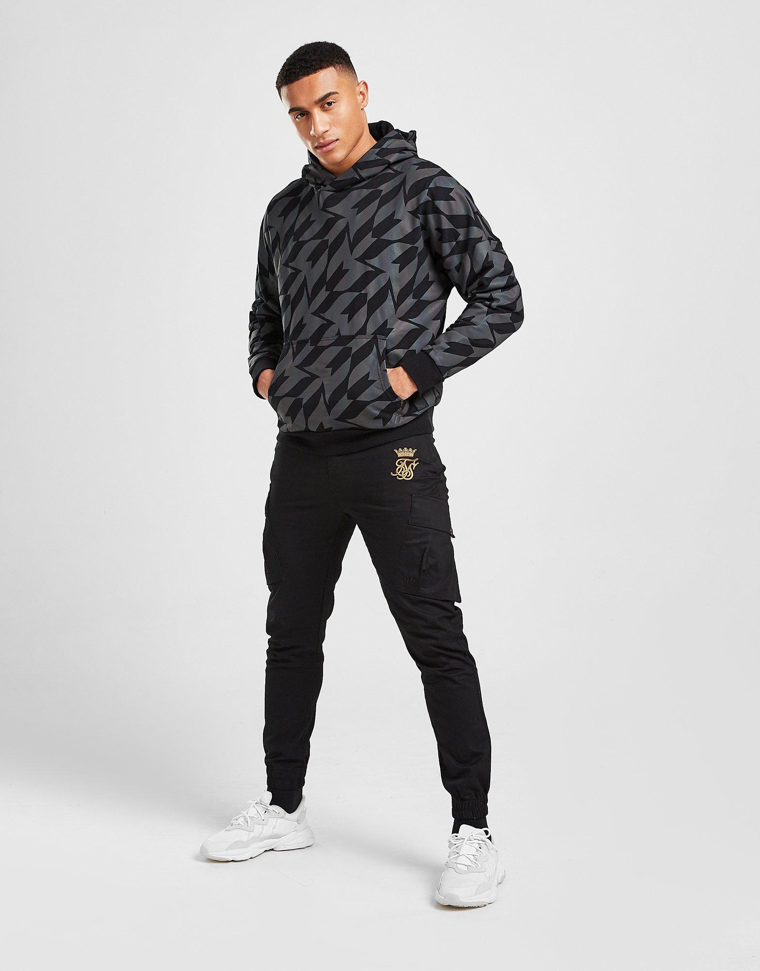 Zwart SikSilk x Messi Cargo Broek Heren | JD Sports
