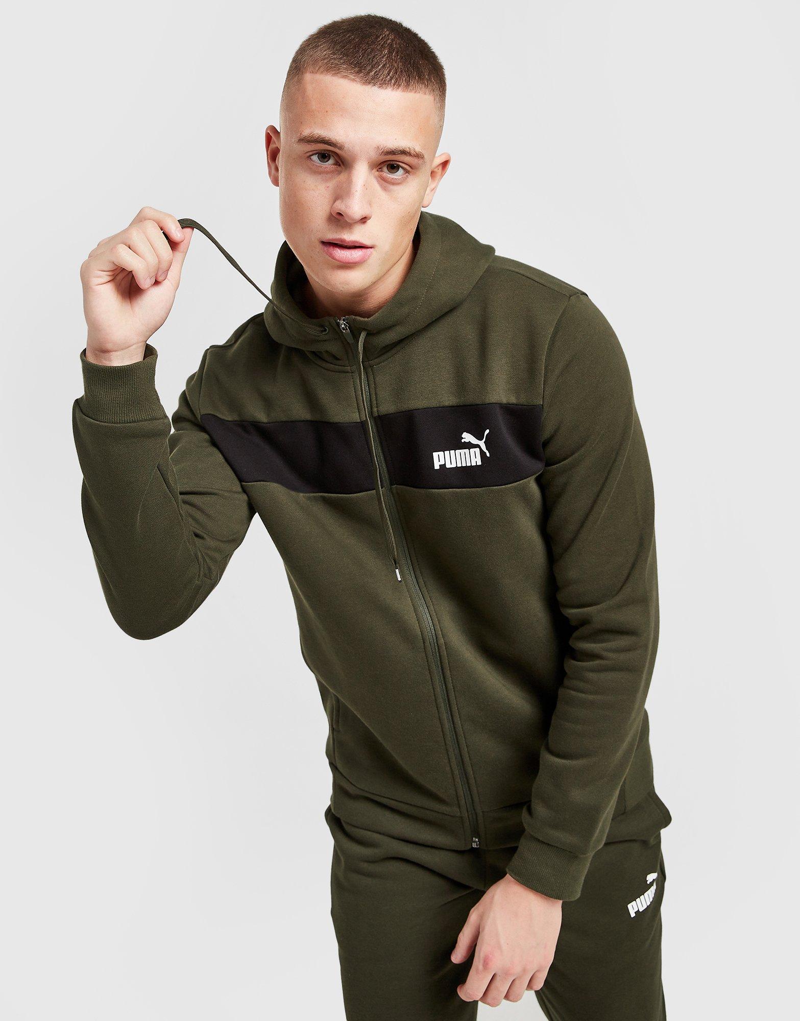 green puma track suit