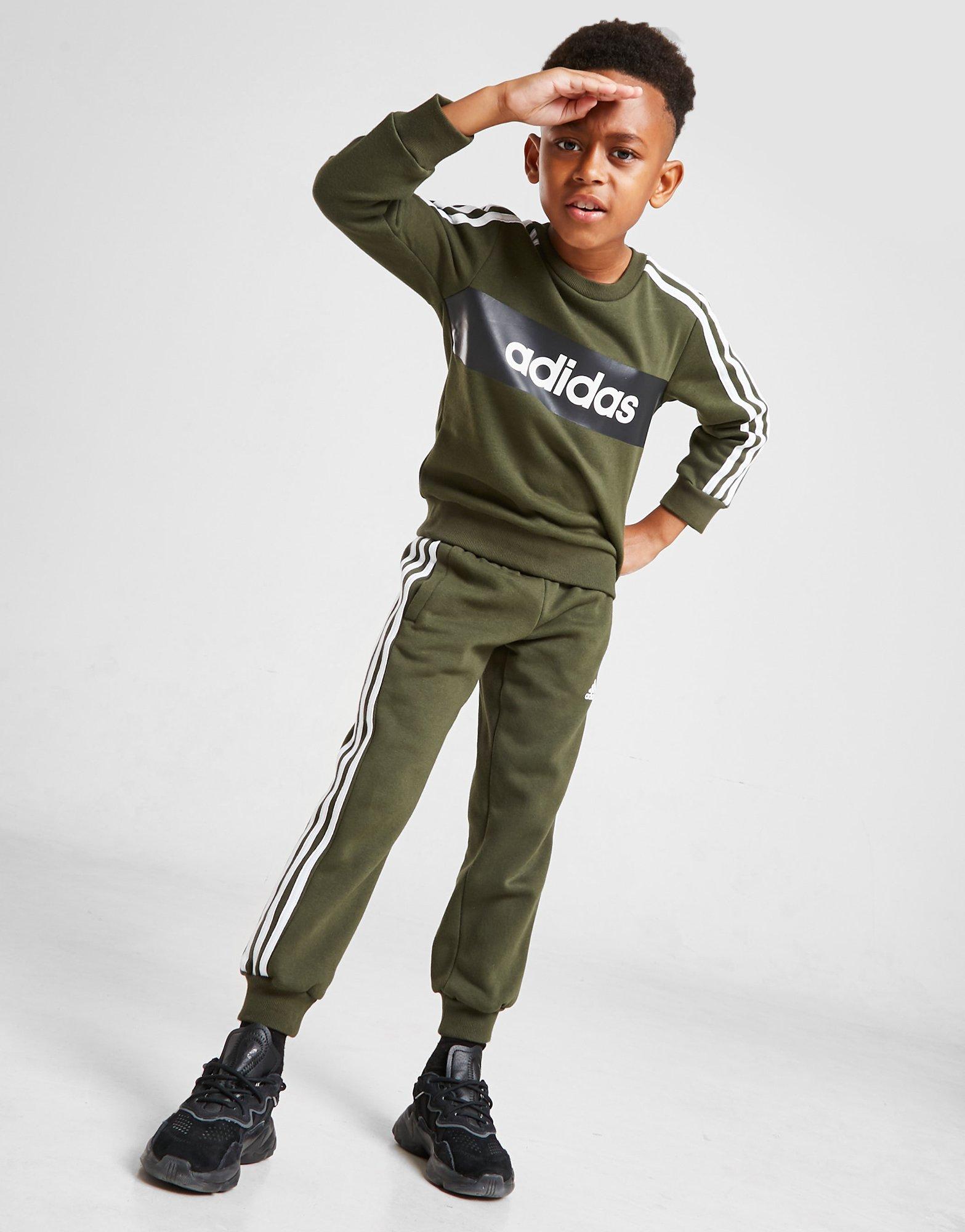 adidas Linear Essential Crew Tracksuit Children