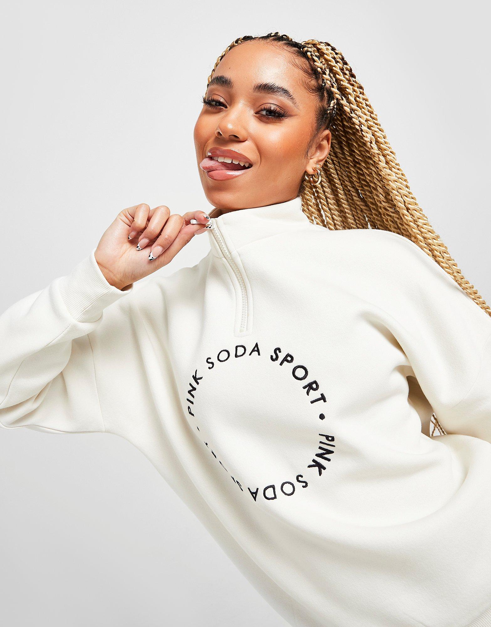 Pink Soda Sport Circle Essential Boyfriend 1/4 Zip Top