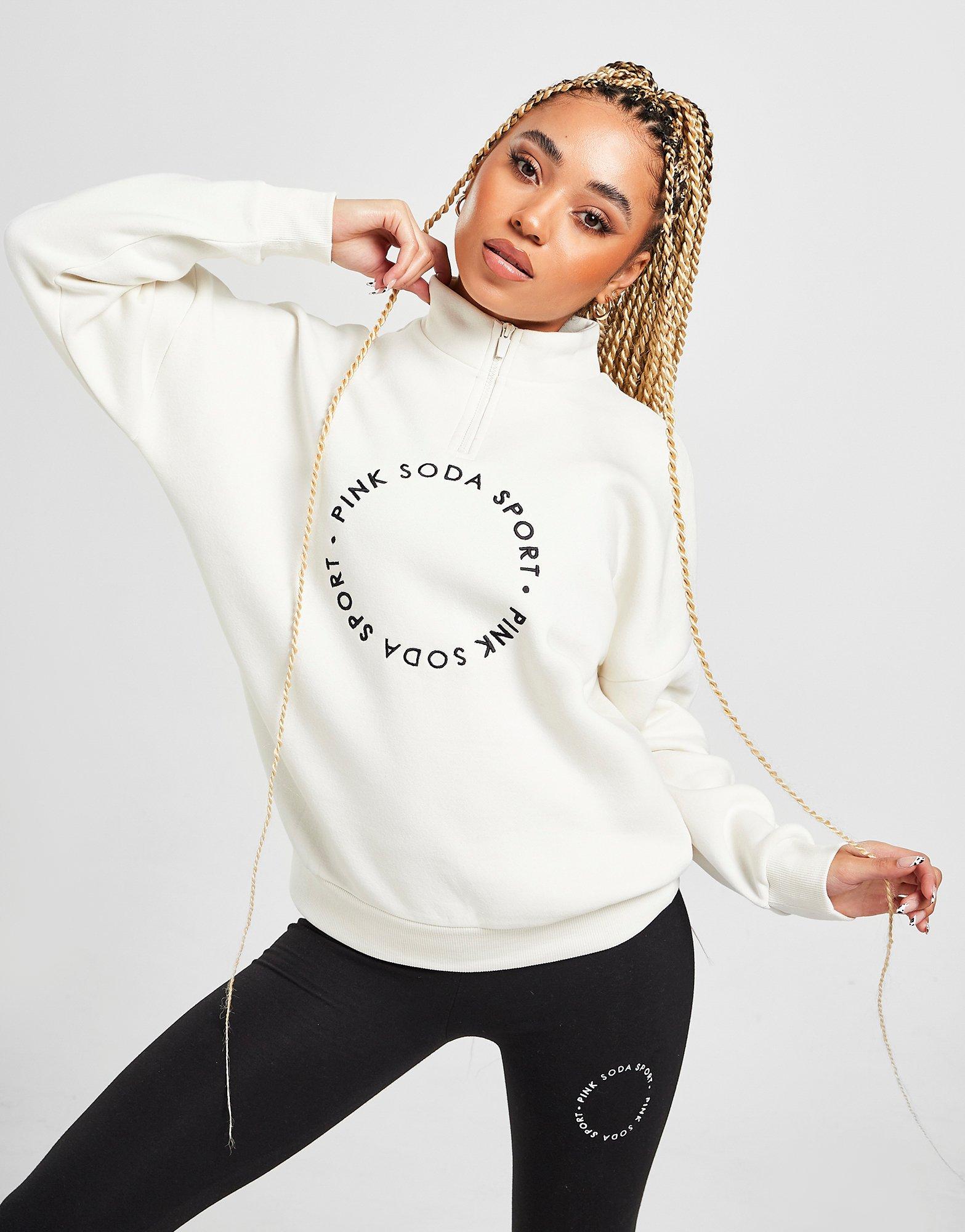 Pink Soda Sport Circle Essential Boyfriend 1/4 Zip Top