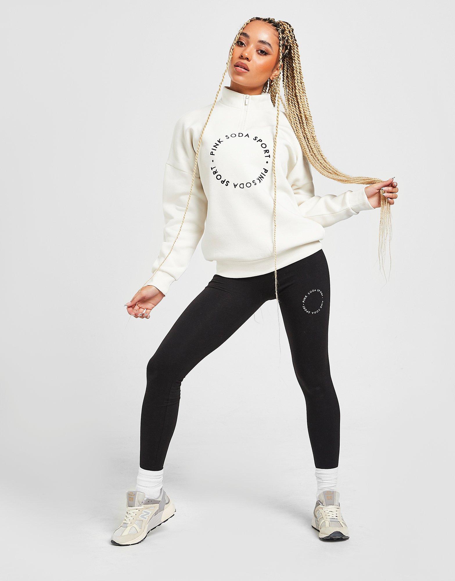 Pink Soda Sport Circle Essential Boyfriend 1/4 Zip Top