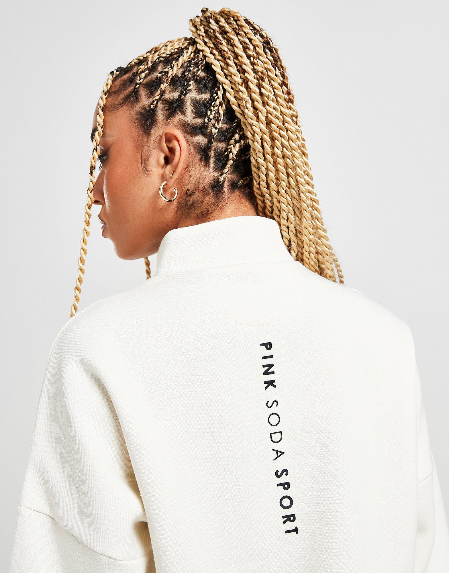 Pink Soda Sport Circle Essential Boyfriend 1/4 Zip Top