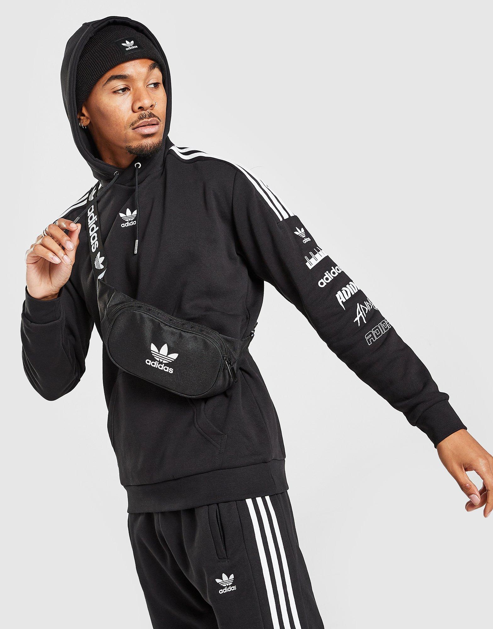 Zwart adidas Originals Sticker Hoodie Heren | JD Sports