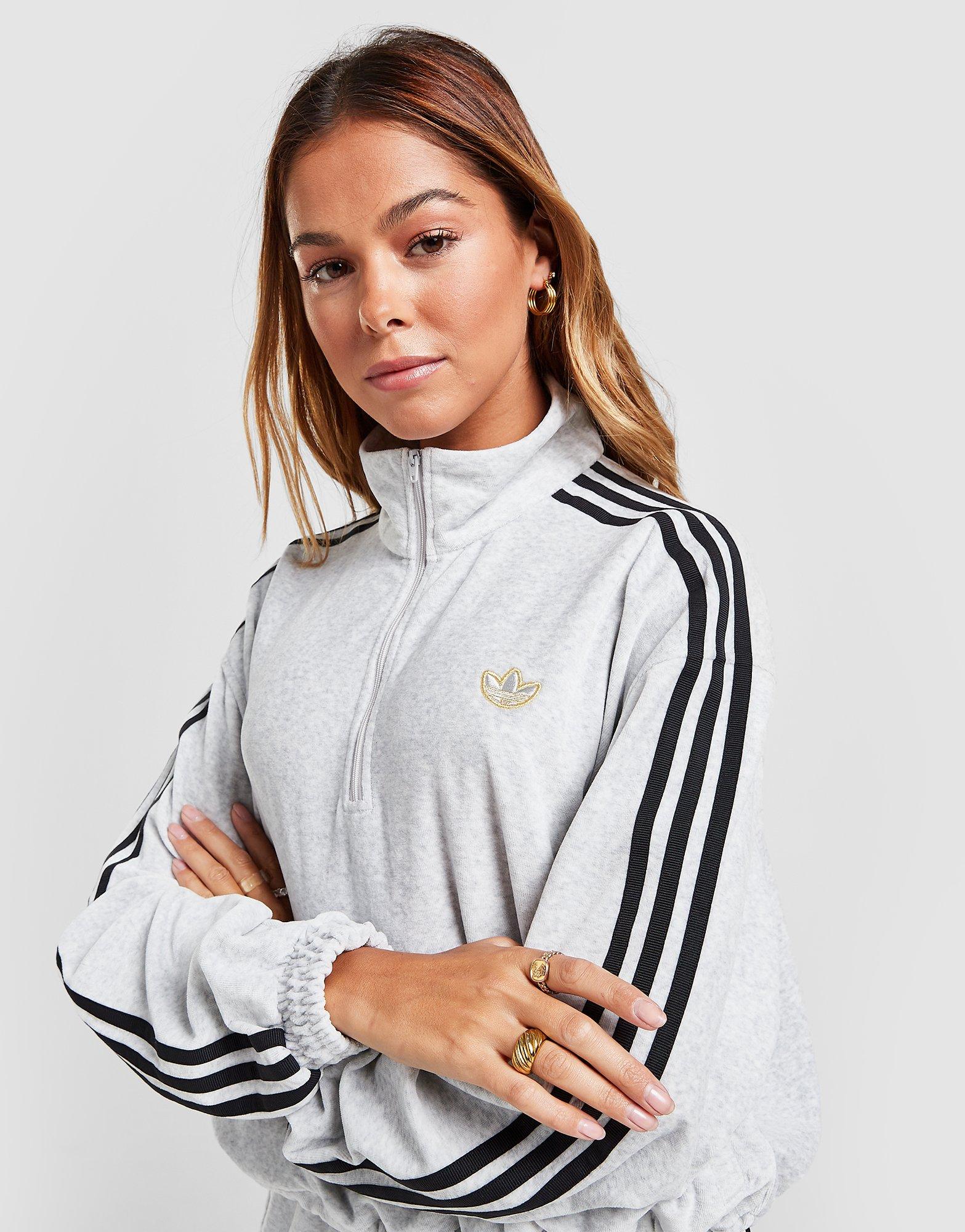 adidas Originals Velour 1/4 Zip Top