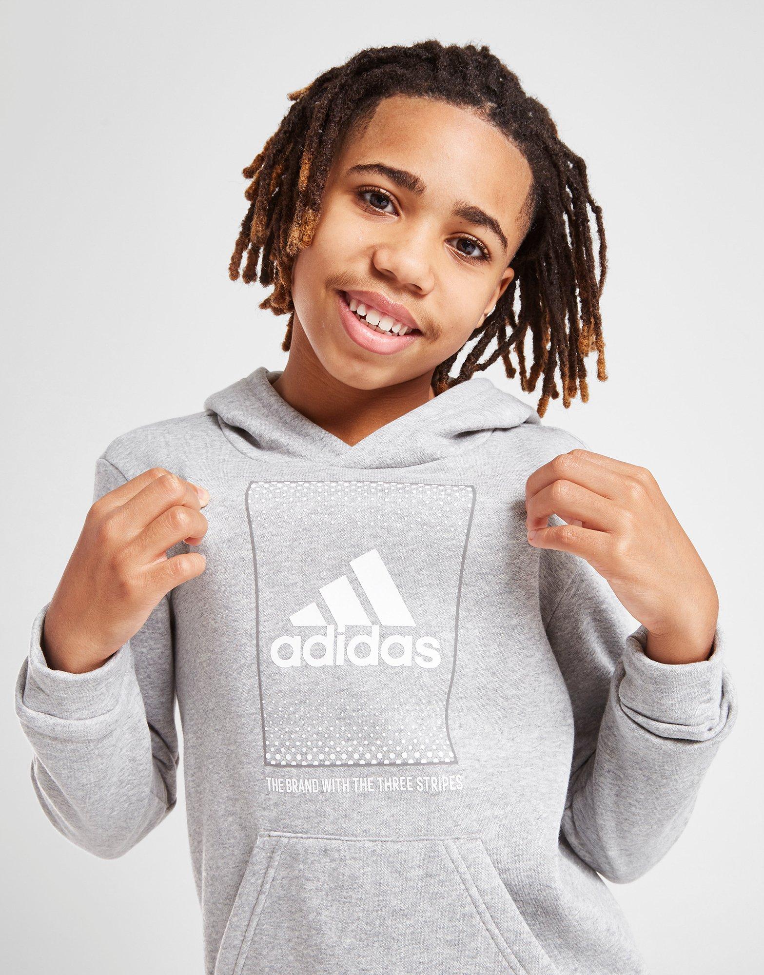 adidas badge of sport overhead hoodie junior