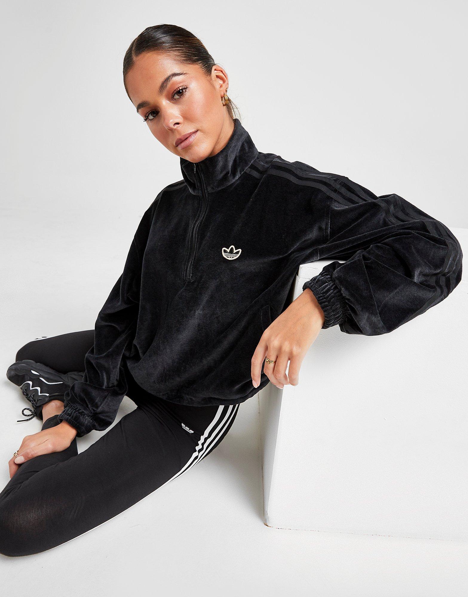 Black velvet adidas store top