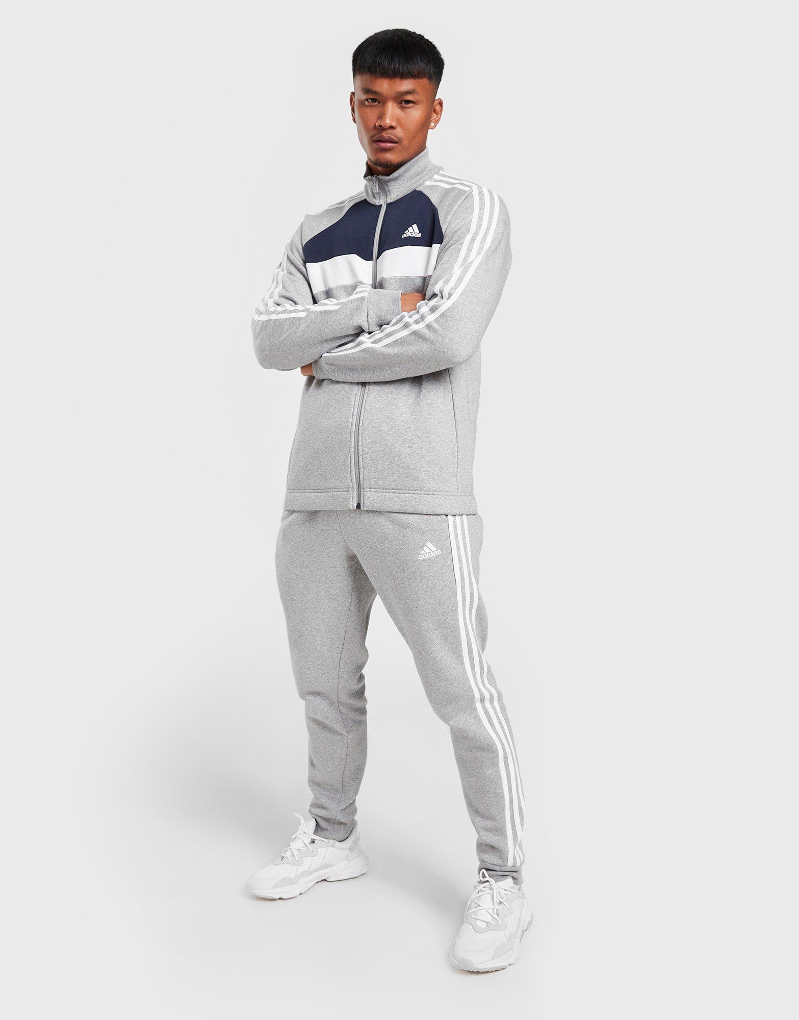 mens adidas grey tracksuit