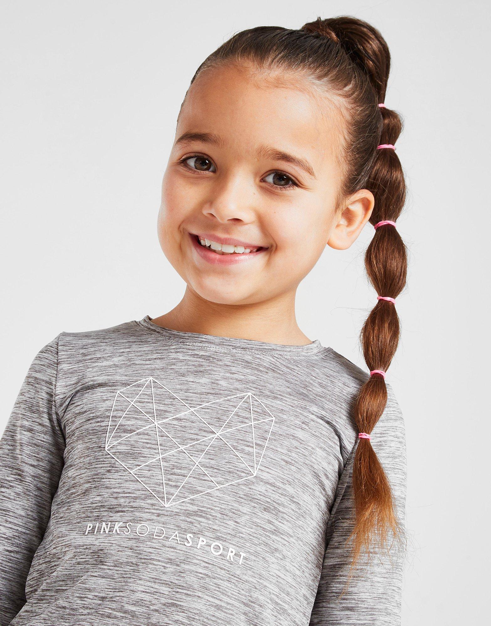 Pink Soda Sport Girls' Long Sleeve Logo Top Children