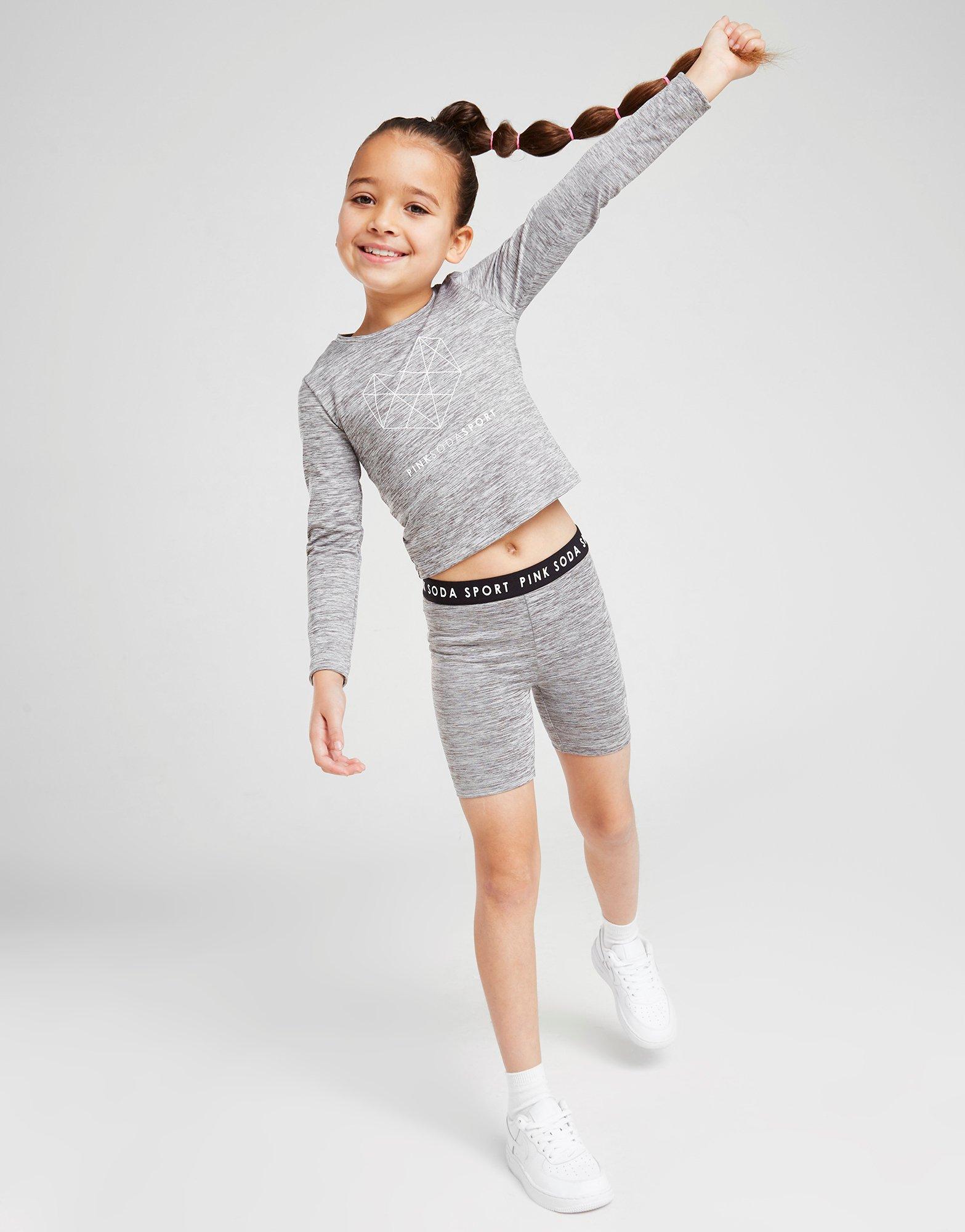 Pink Soda Sport Girls' Long Sleeve Logo Top Children