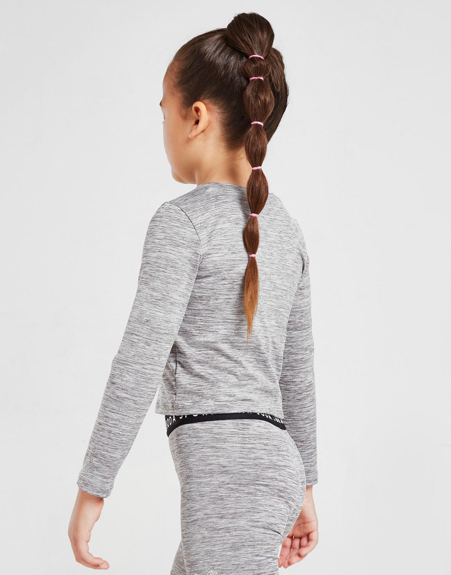 Pink Soda Sport Girls' Long Sleeve Logo Top Children