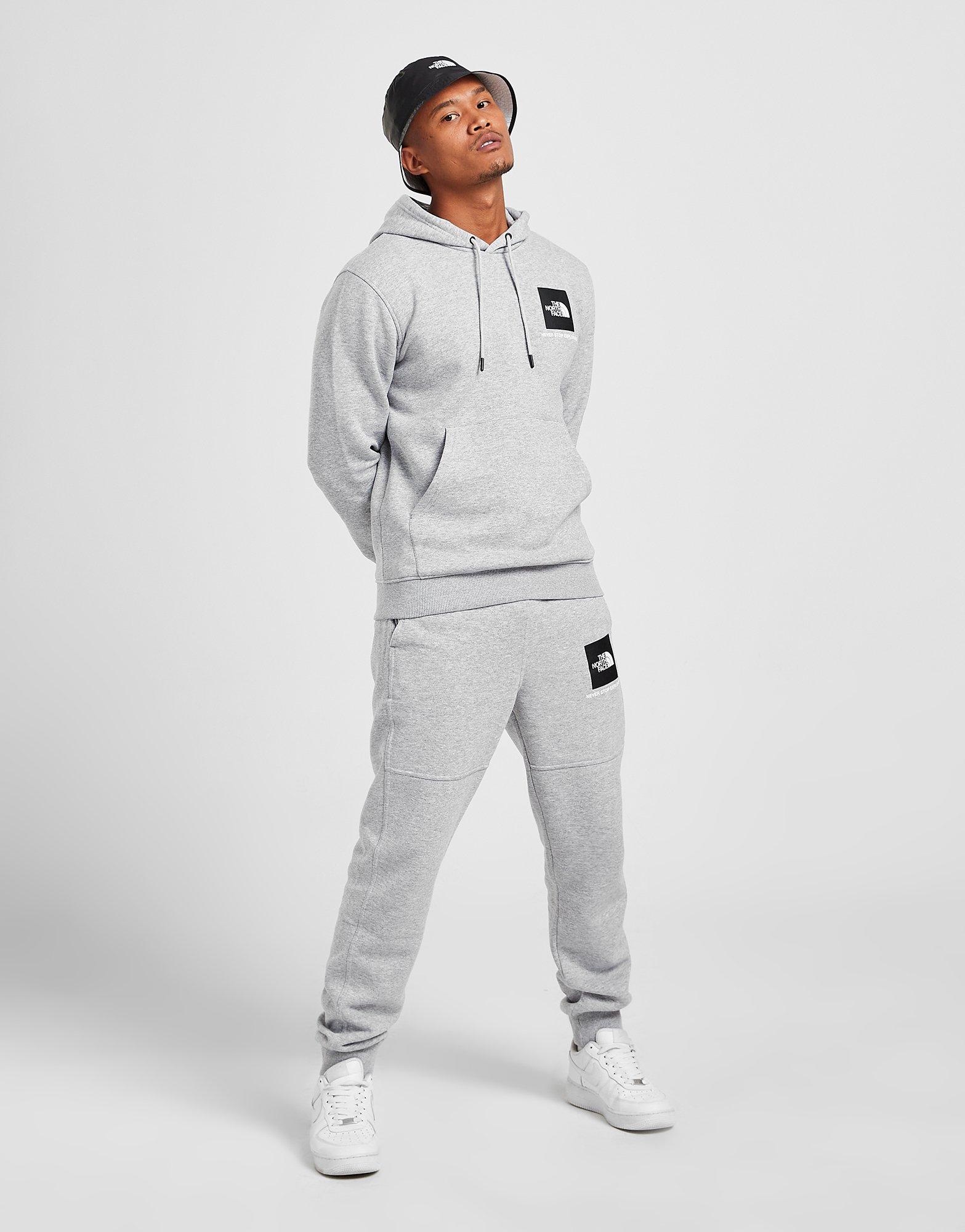 grey north face tracksuit