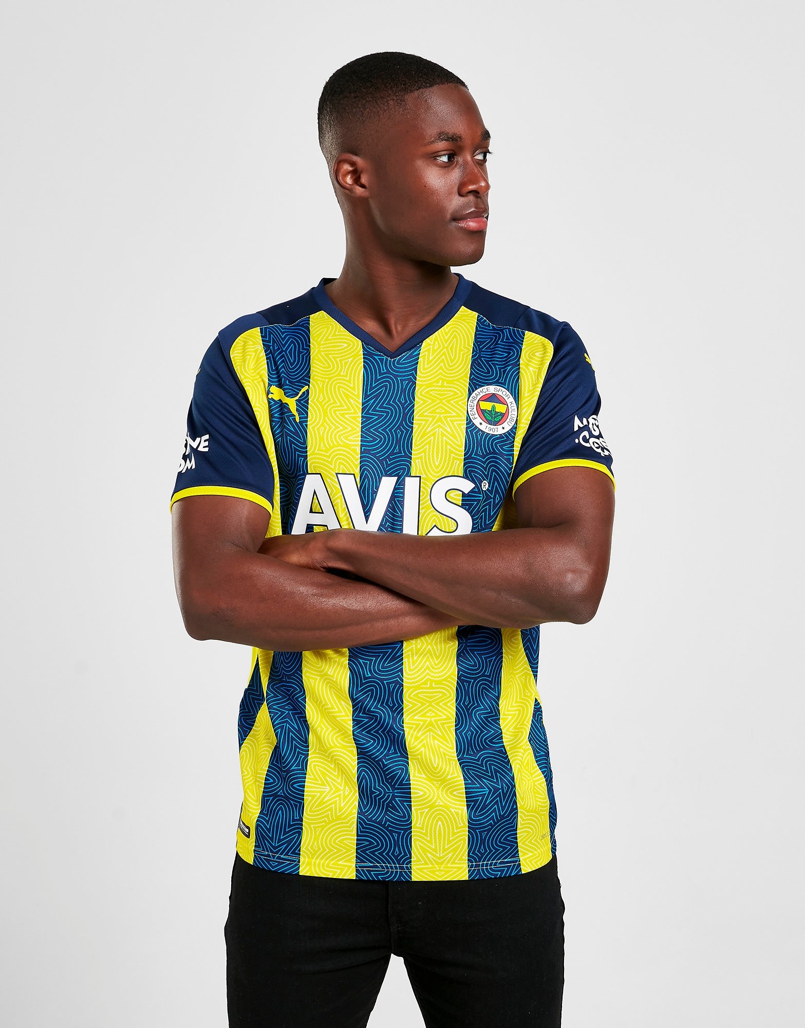 Yellow Puma Fenerbahce Fc 2021 22 Home Short Sleeve Jersey Jd Sports