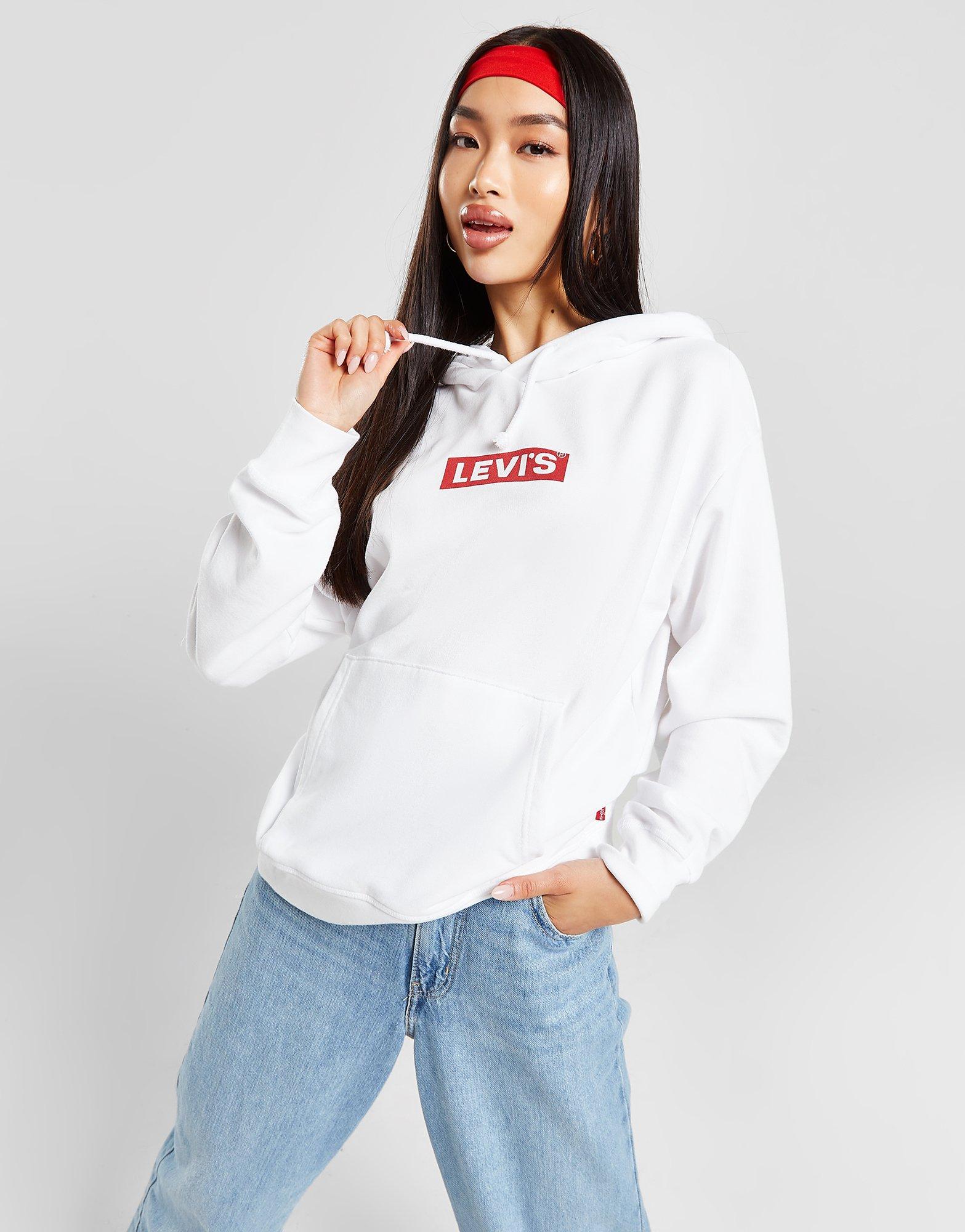 White Levi's Box Tab Hoodie - JD Sports