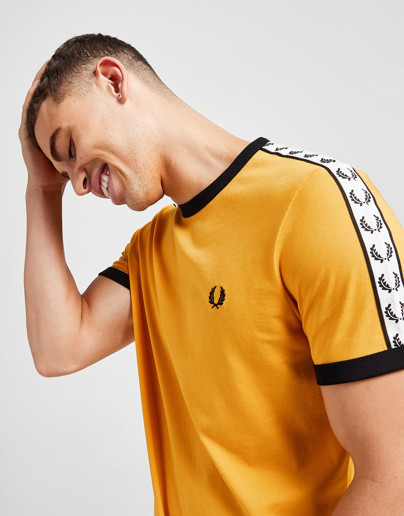 Fred Perry Retro T-Shirt Herren Gelb 