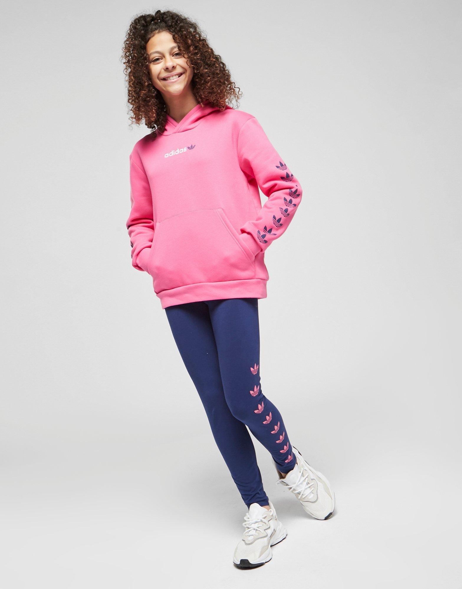 adidas Originals Girls' Repeat Trefoil Hoodie Junior