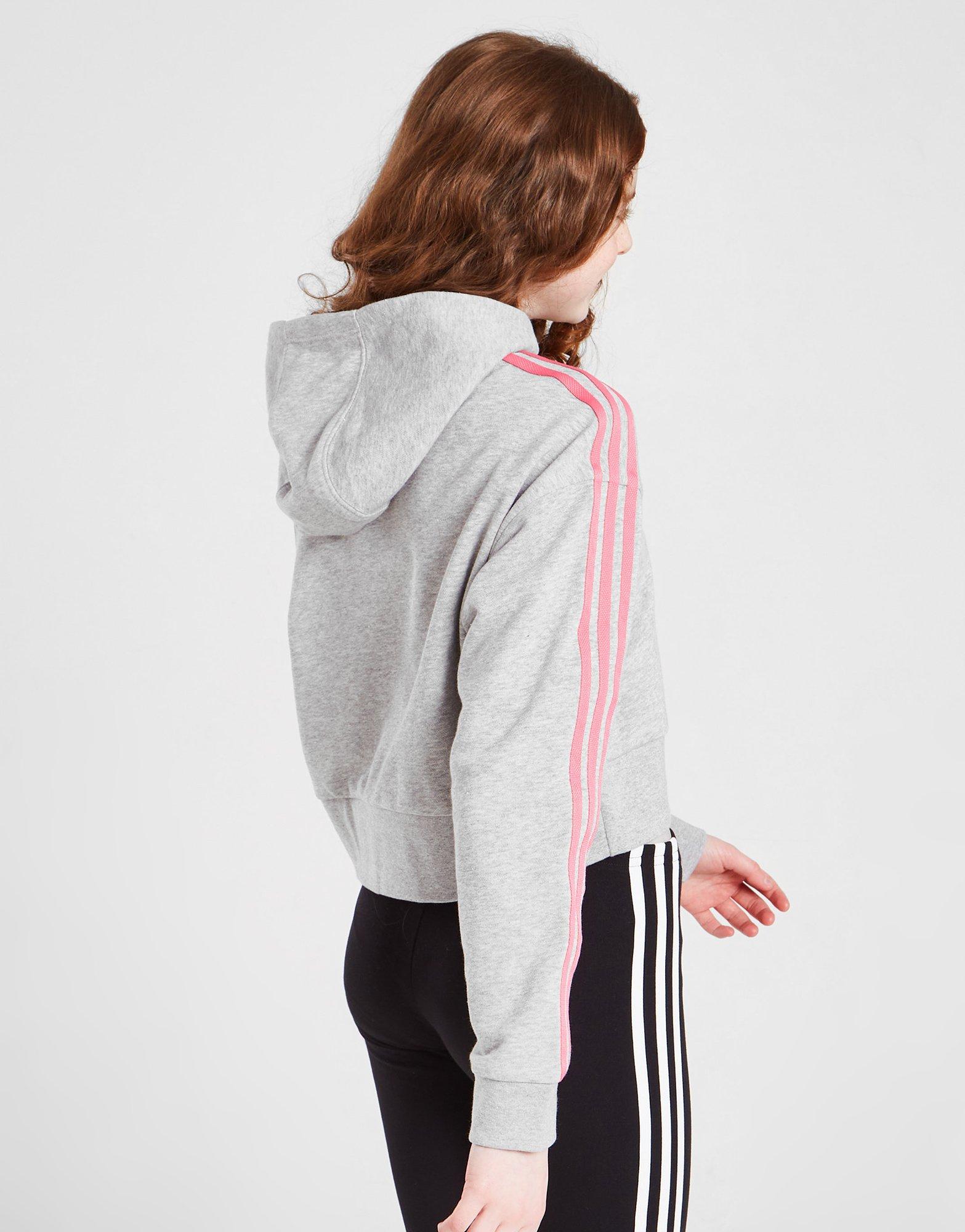 adidas Originals Girls' Crop Trefoil Hoodie Junior