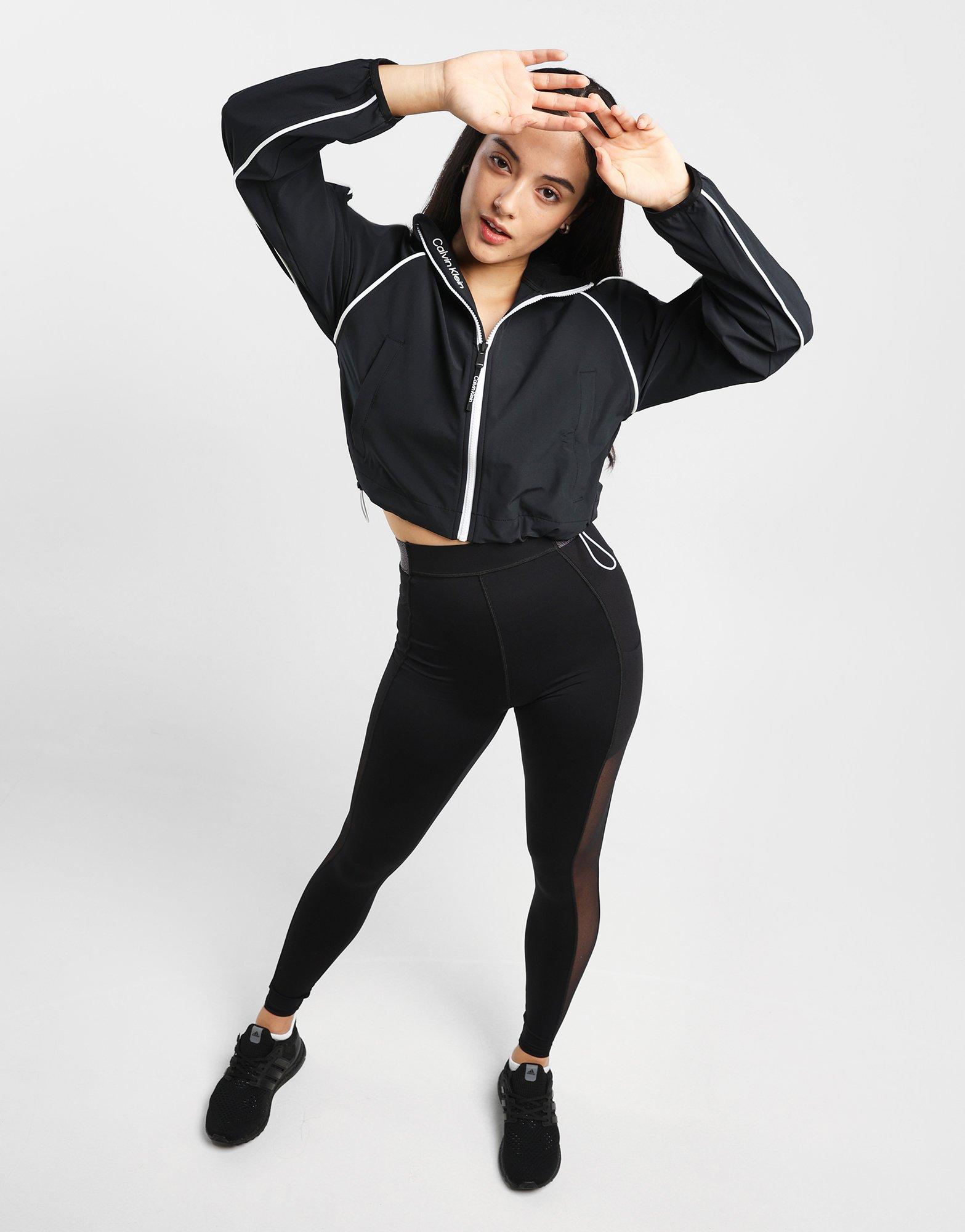 Calvin klein best sale tracksuit womens black