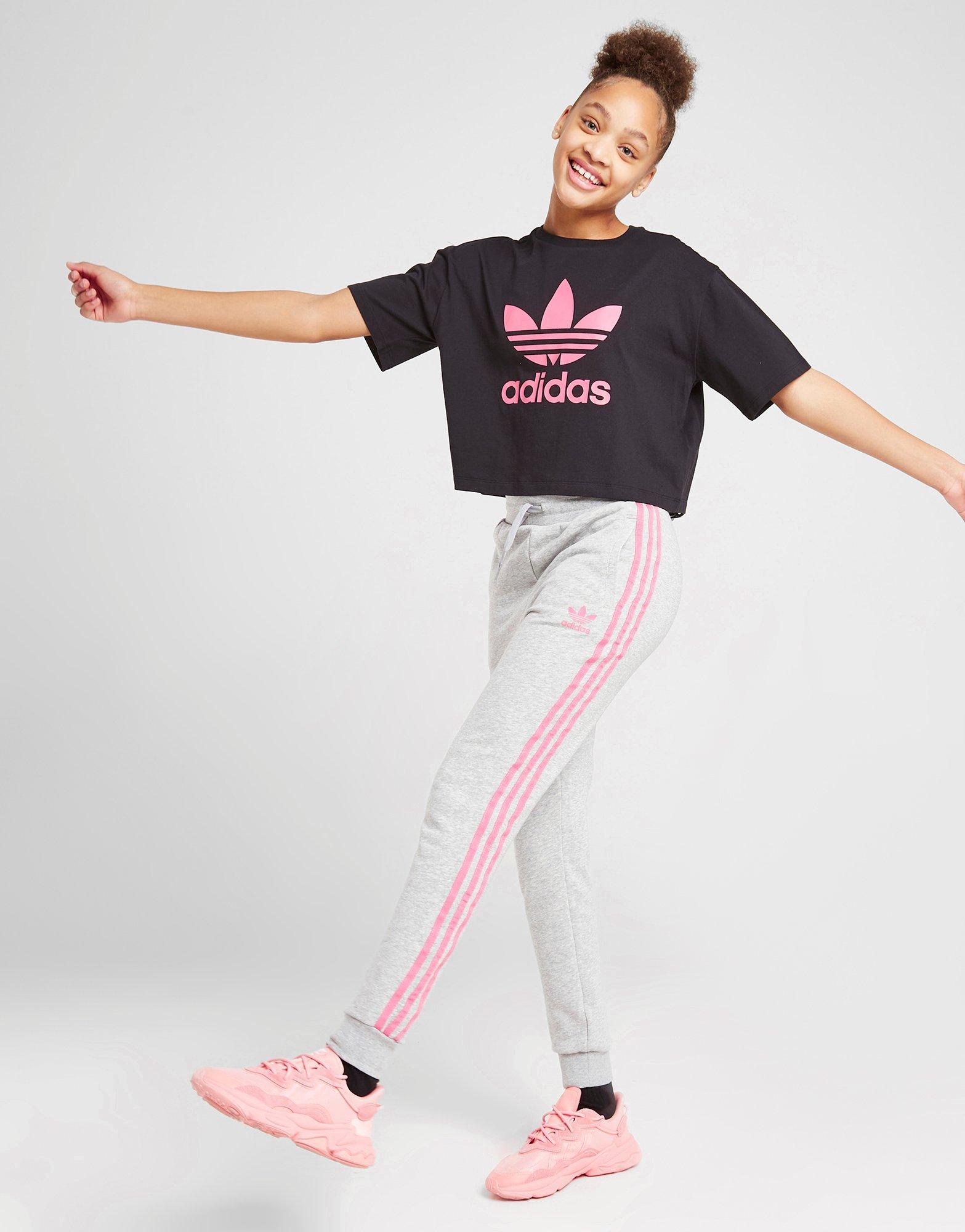 adidas 3 stripe pants girls