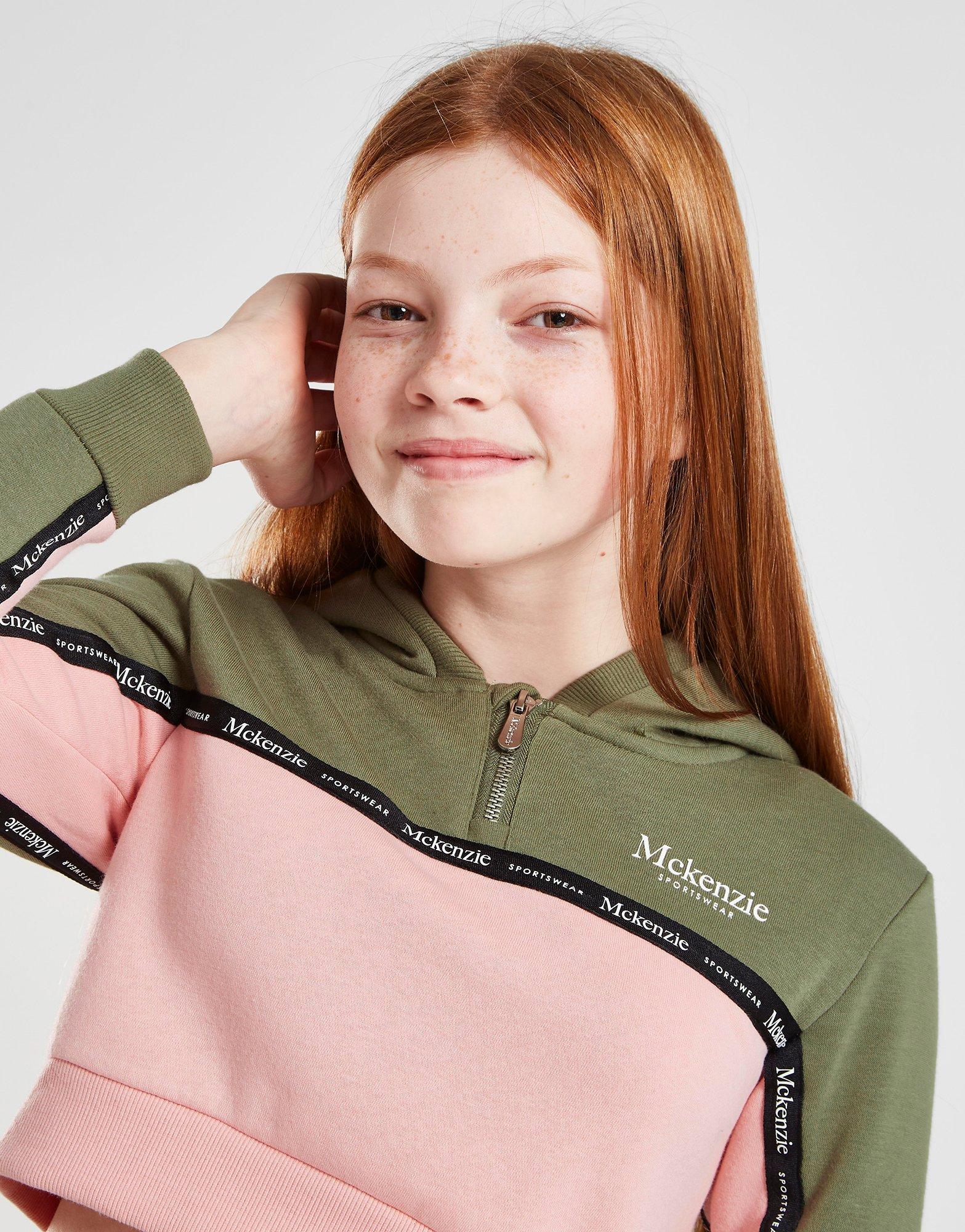 McKenzie Girls' Micro Tape 1/2 Zip Hoodie Junior