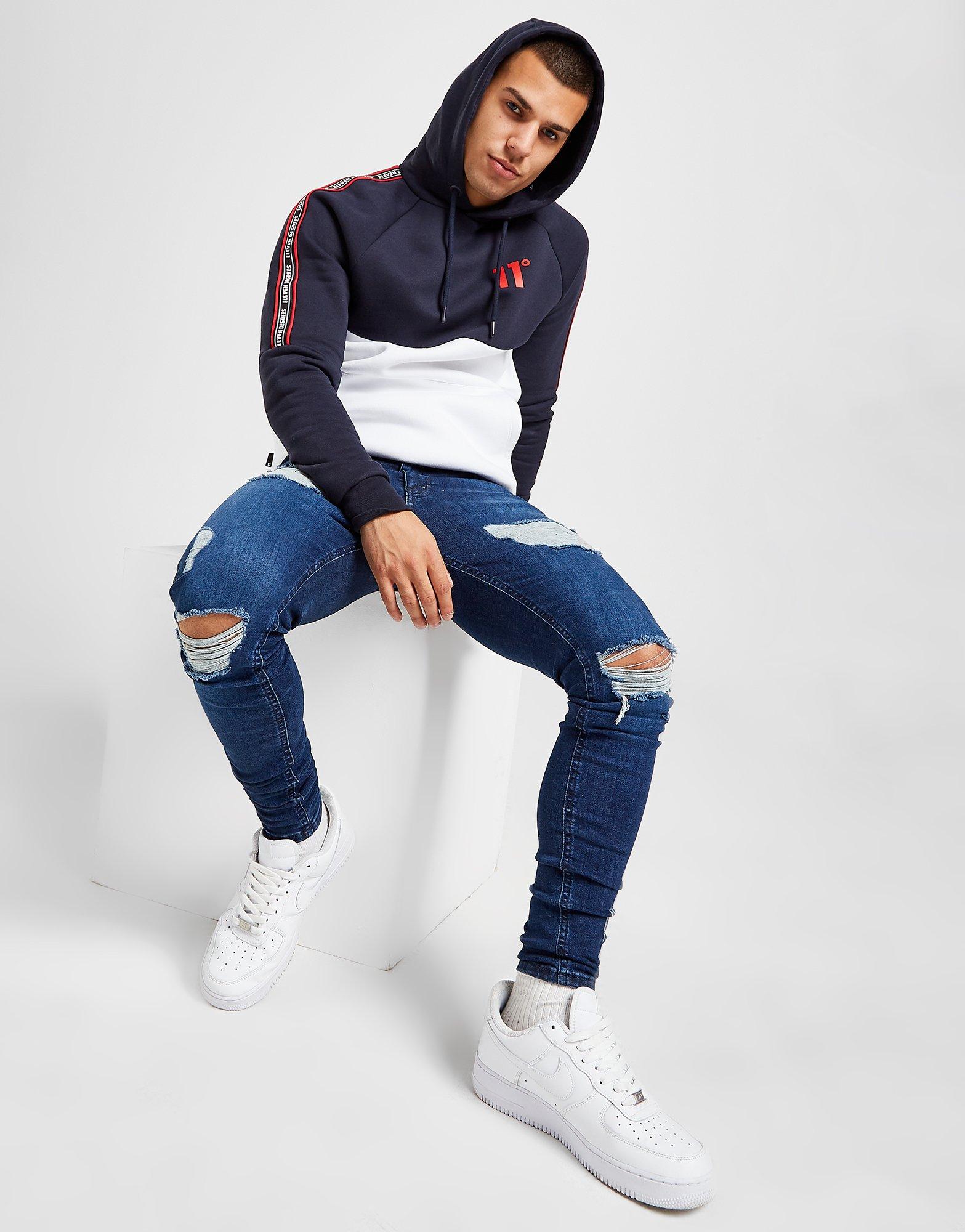 BlÃ¥ 11 Degrees Denim Skinny Jeans Herre | JD Sports