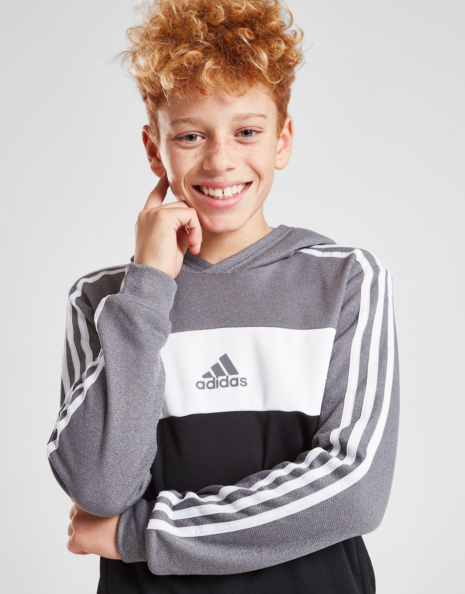 adidas Mixed Fabric Overhead Tracksuit Junior