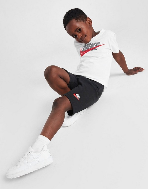 White Swoosh T-Shirt/Shorts Set Children | JD Sports