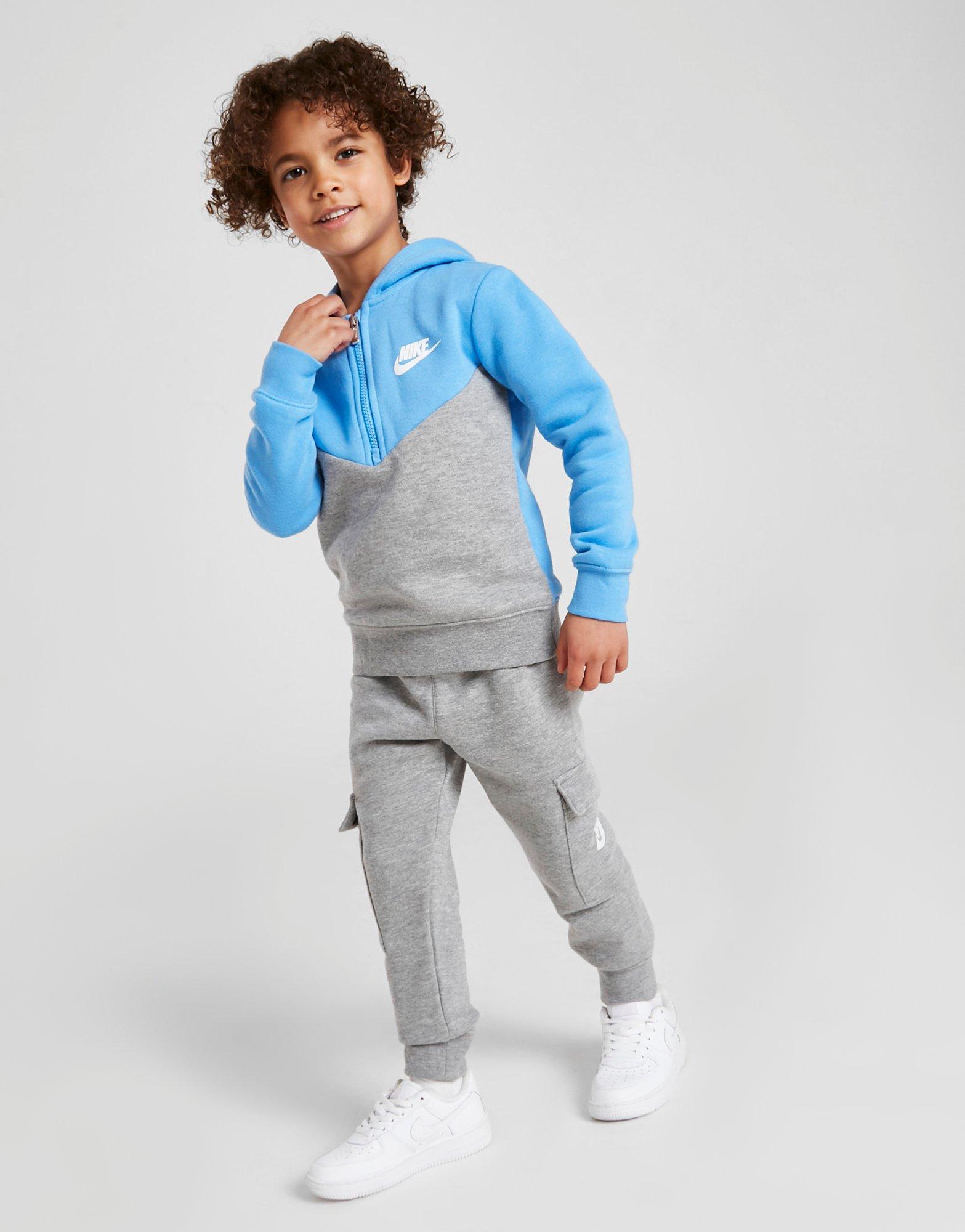 Nike Chevron 1/4 Zip Hooded Tracksuit Children
