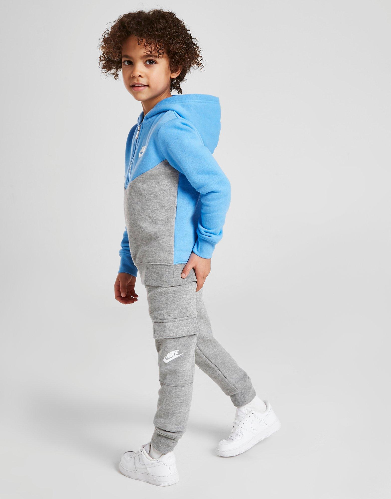 Nike Chevron 1/4 Zip Hooded Tracksuit Children