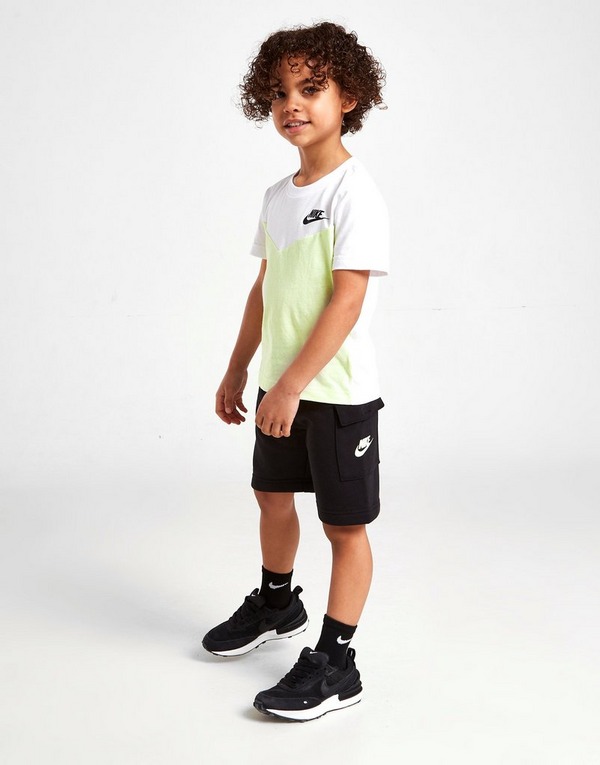 Nike Colour Block Chevron T-Shirt/Shorts Set Children