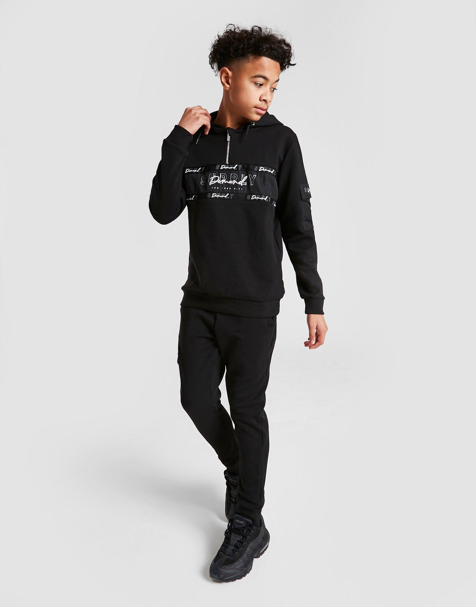 Supply & Demand Runway 1/2 Zip Tape Hoodie Junior