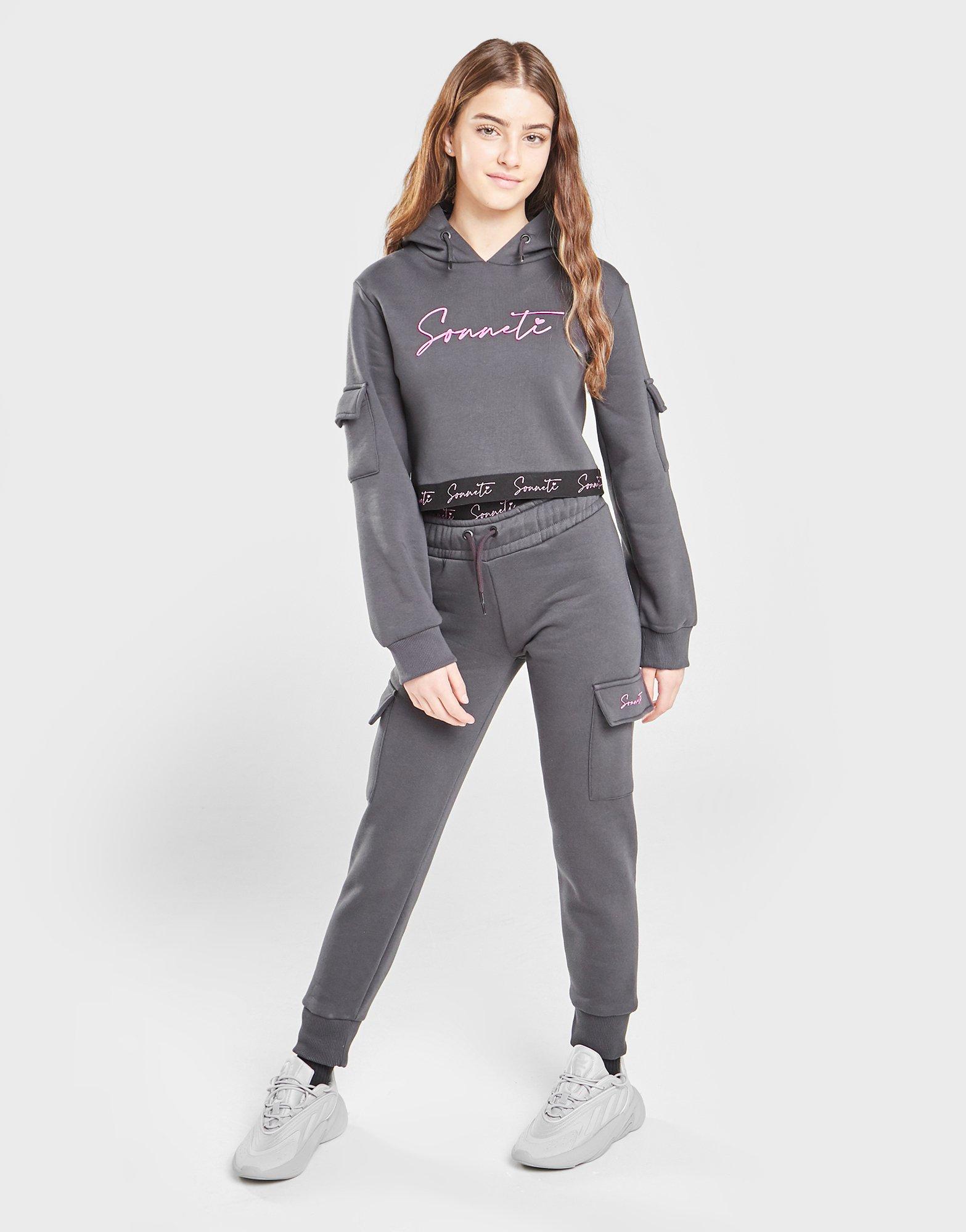Sonneti Girls' Cargo Tape Hoodie Junior
