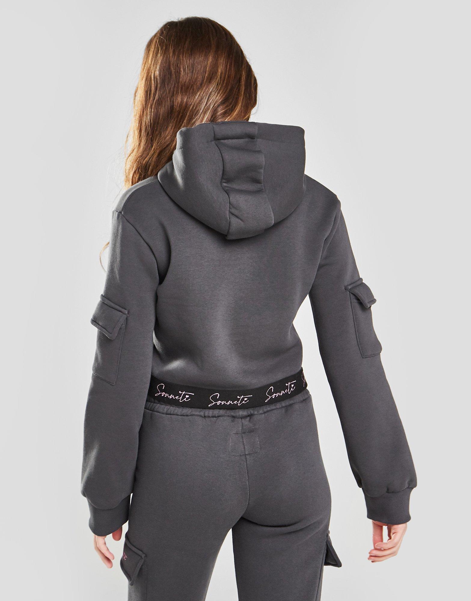 Sonneti Girls' Cargo Tape Hoodie Junior