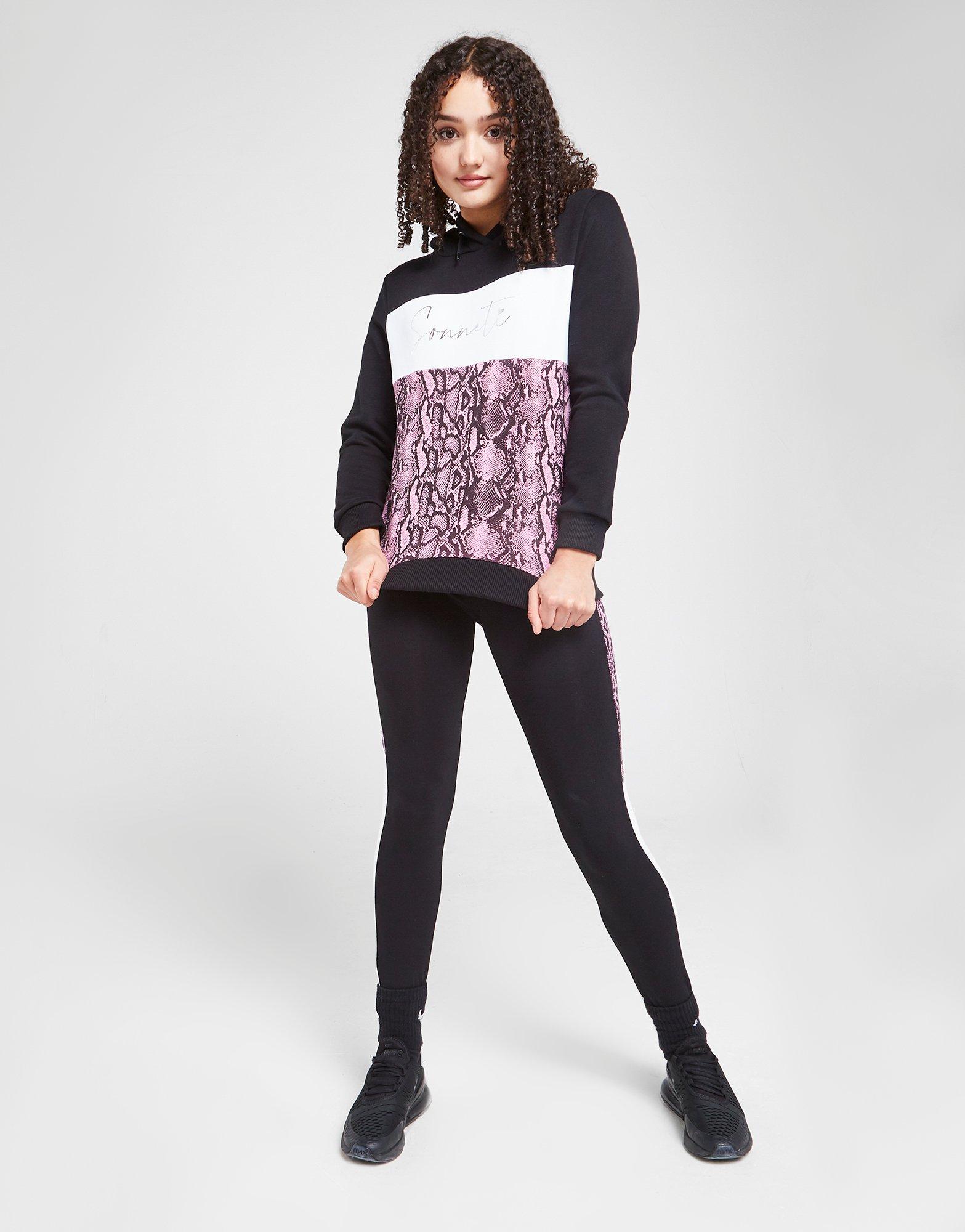 Sonneti Girls' Snake Panel Boyfriend Hoodie Junior
