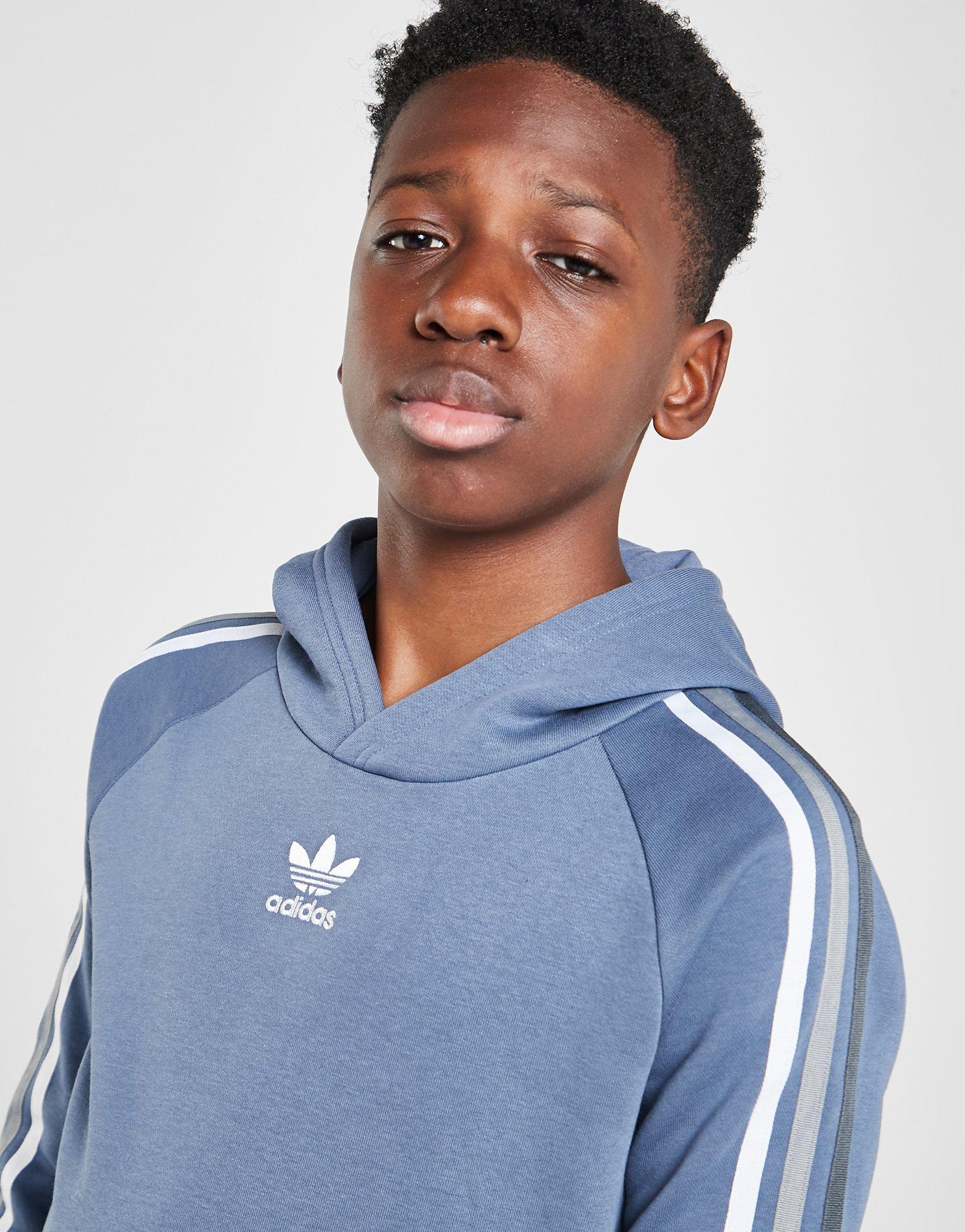 adidas Originals sudadera con capucha Tri Stripe júnior en Azul | JD Sports
