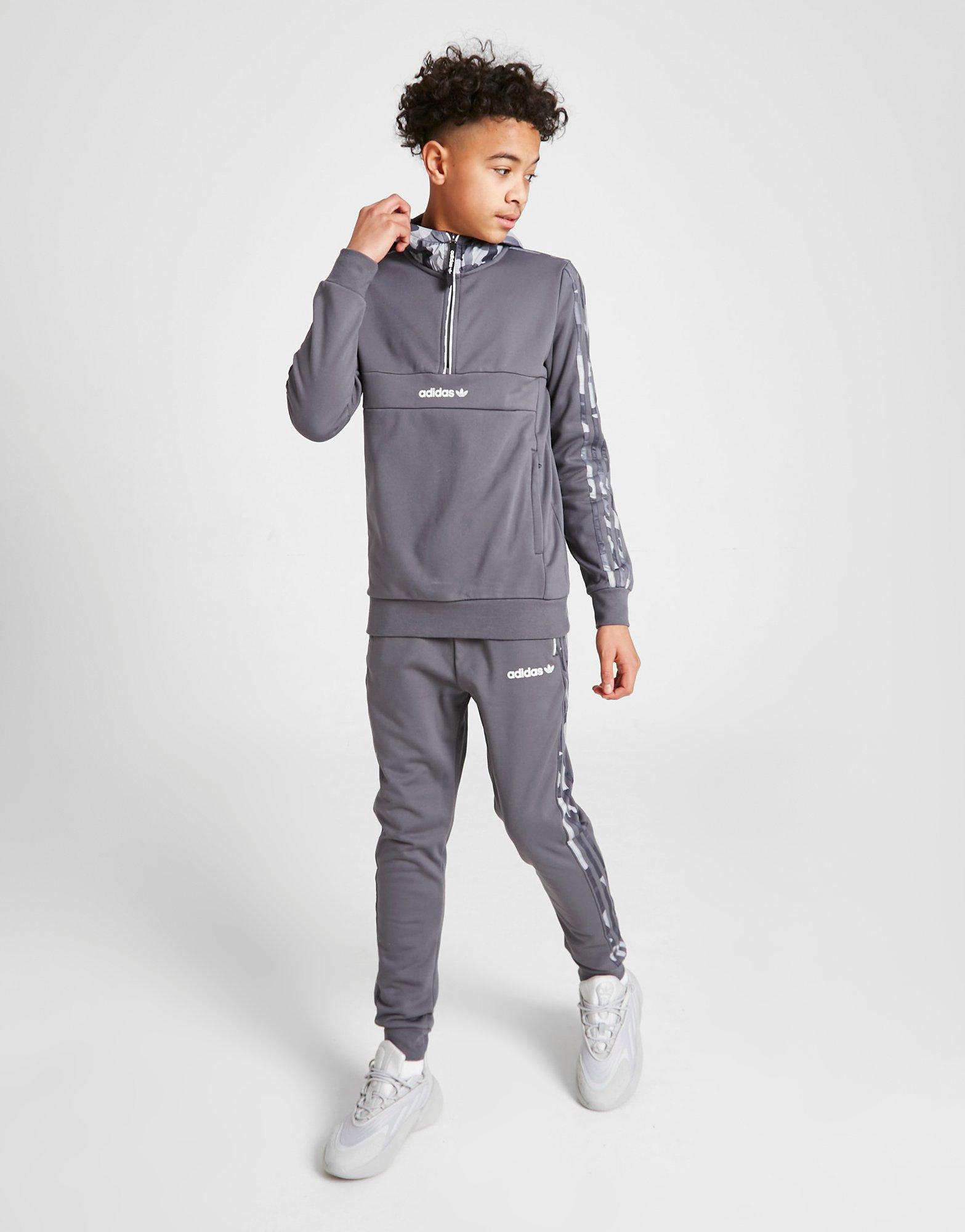 adidas Originals Camo 1/4 Zip Hoodie Junior