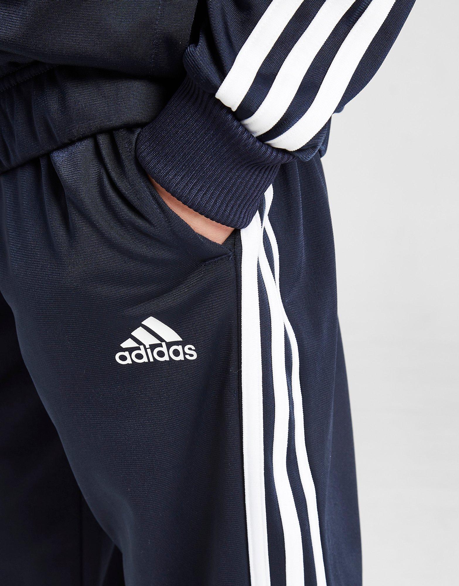 adidas Full Zip Hooded Poly Fleece Tracksuit Junior