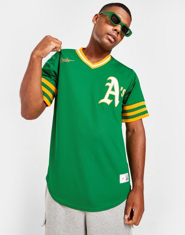 Green Nike MLB Oakland Athletics Cooperstown Jersey - JD Sports