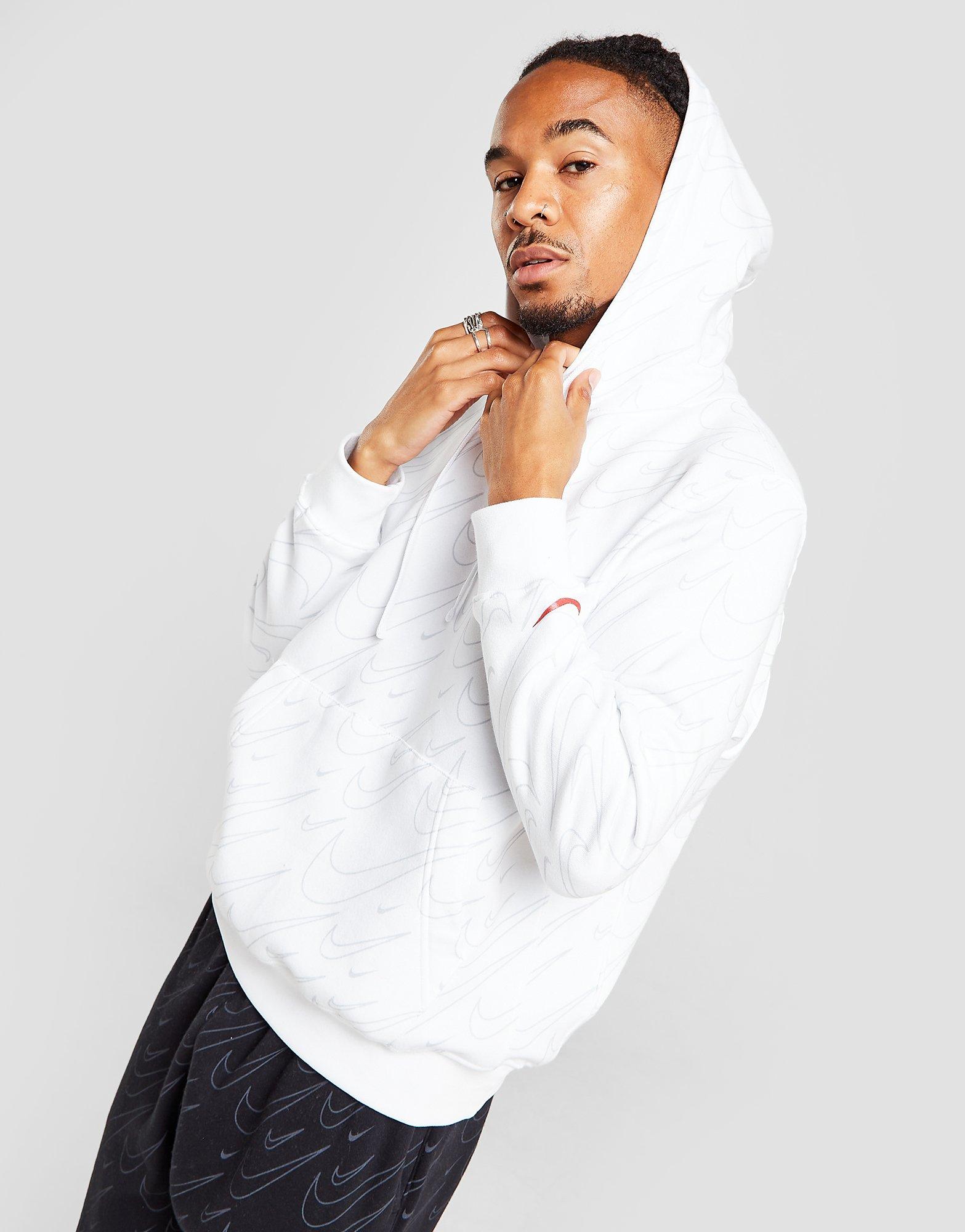 nike all-over swoosh print hoodie