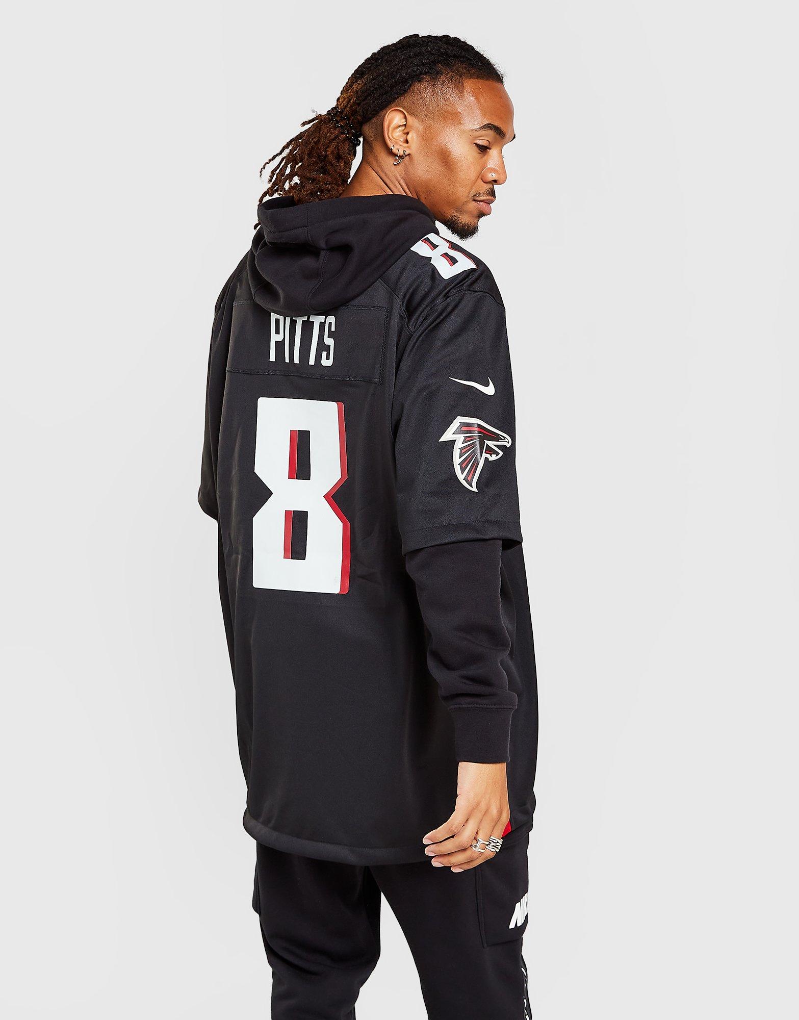 Black Nike NFL Atlanta Falcons Pitts #8 Jersey