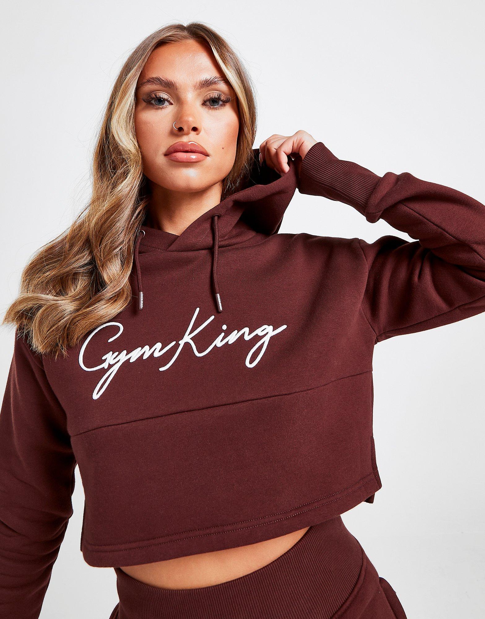 Gym King Sky Crop Logo Hoodie