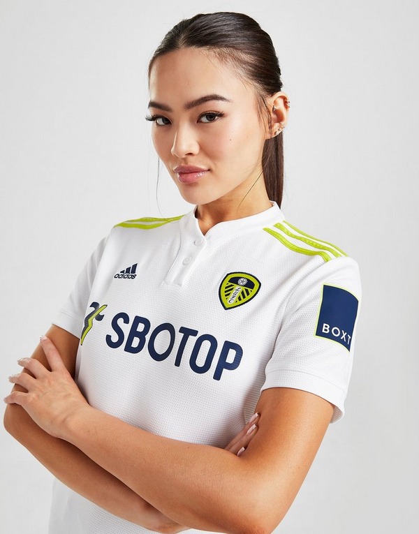 White Adidas Leeds United Fc 2021 22 Home Shirt Women S Jd Sports